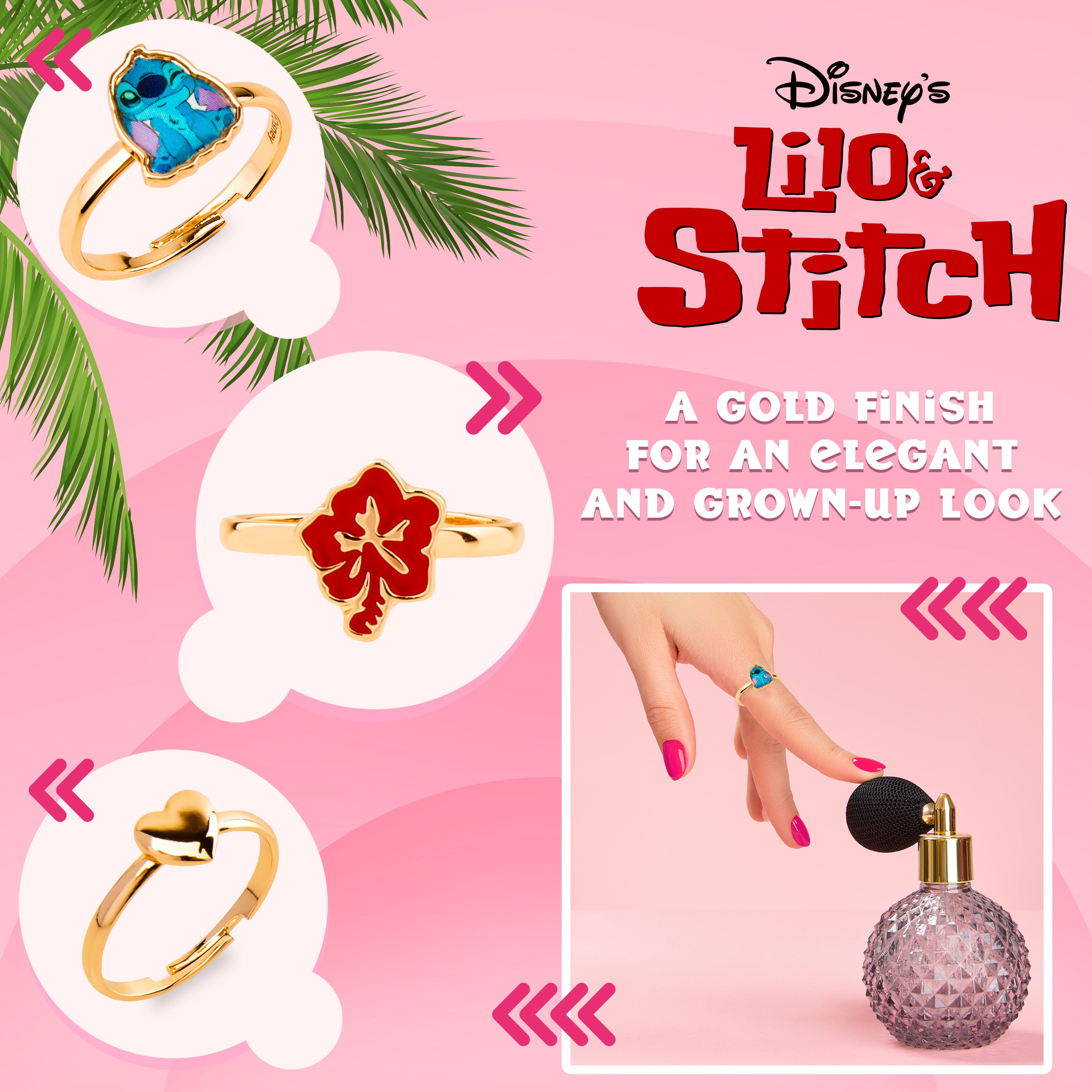 disney-bagues-fille-stitch-dor-es-ajustables-lot-7 image 4