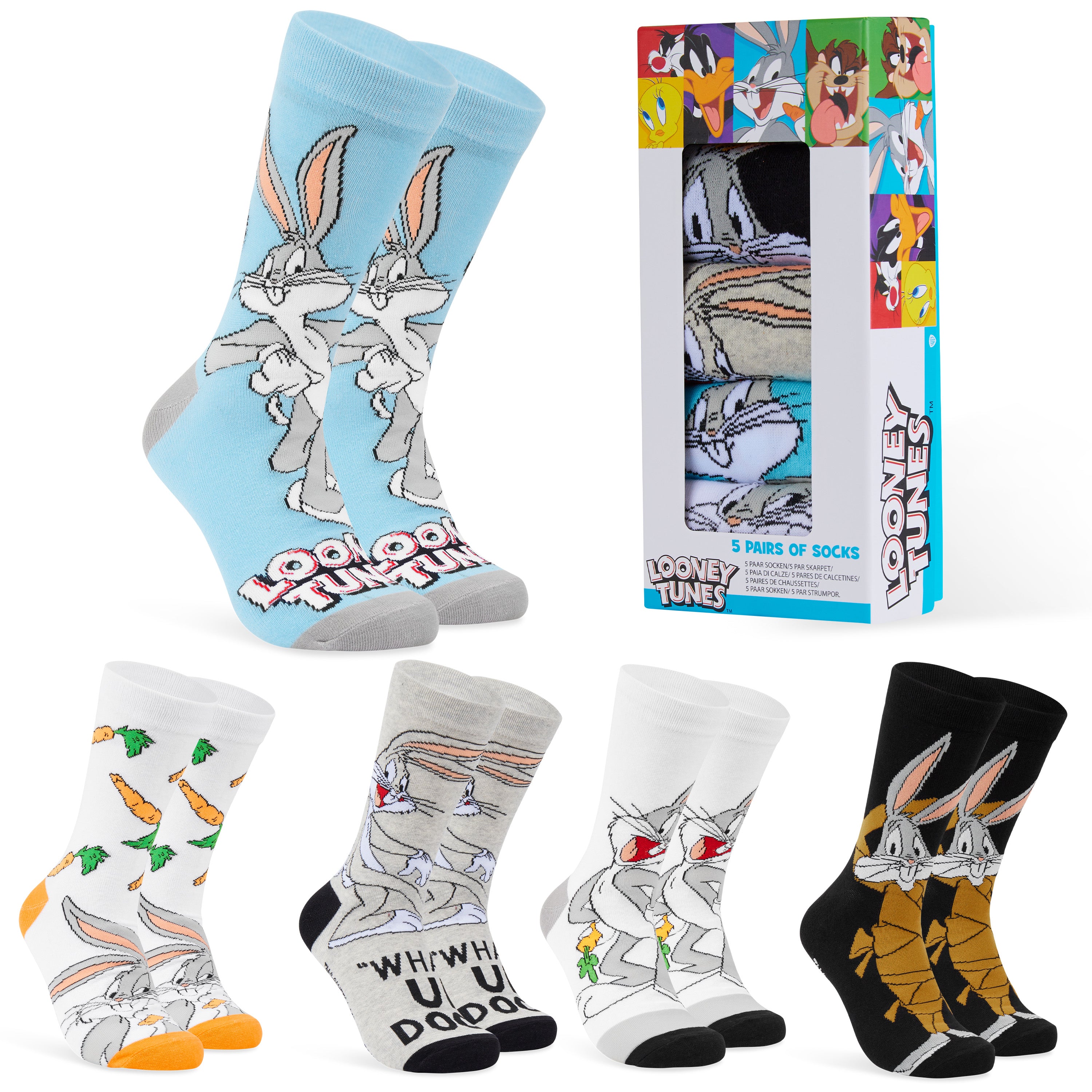 get-trend-men-chaussettes-homme-looney-tunes-x5-coton image 1