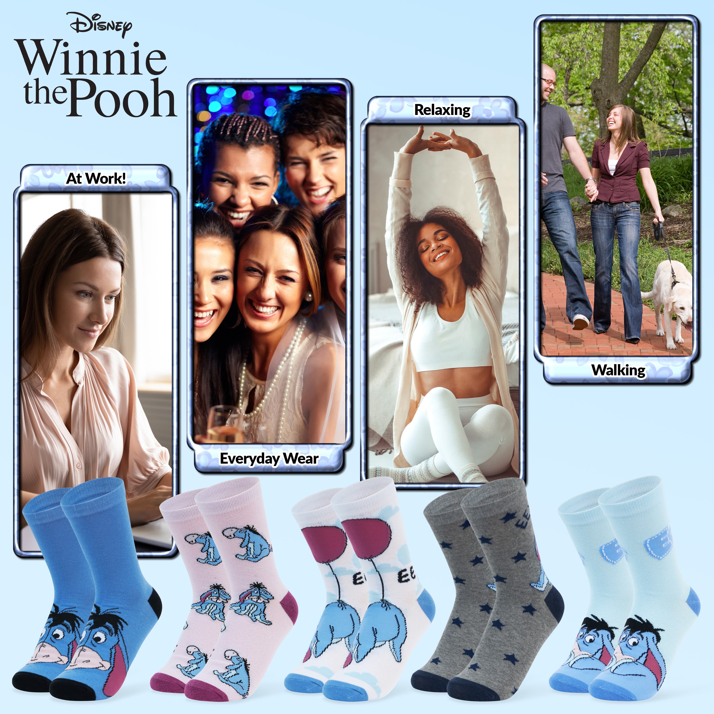 disney-stitch-chaussettes-femme-mi-mollet-lot-de-5 image 5