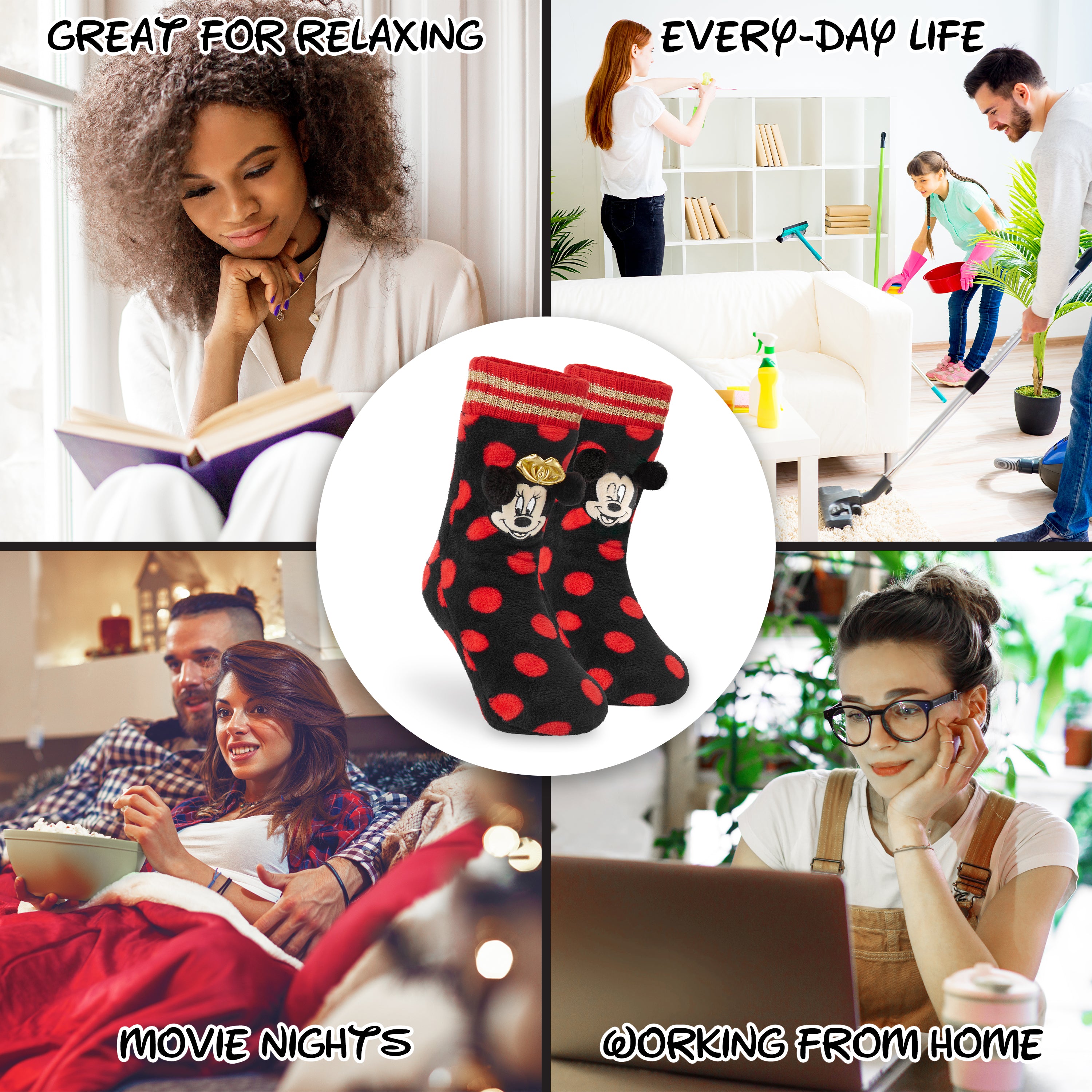 disney-minnie-chaussettes-chaussons-femme-polaire-antid-rapante image 5