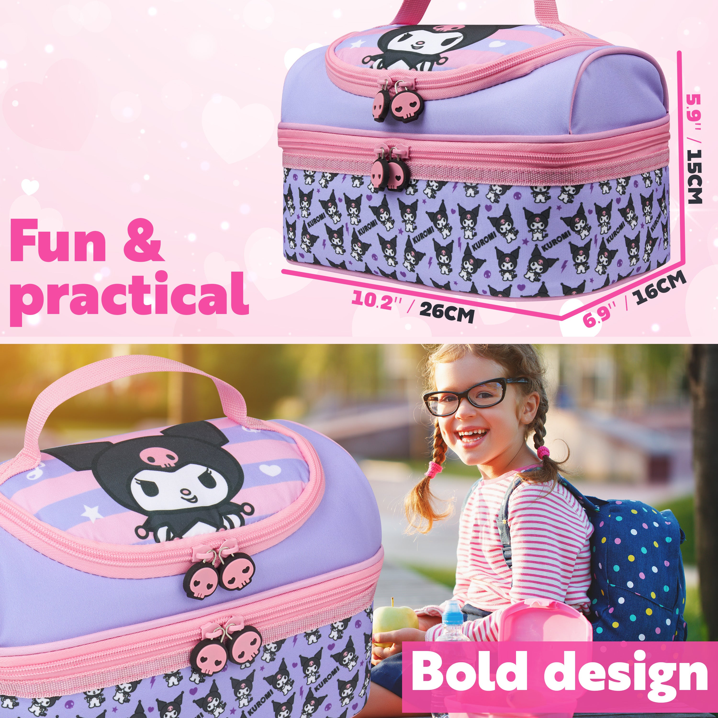 hello-kitty-kuromi-lunch-bag-isotherme-2-compartiments image 6