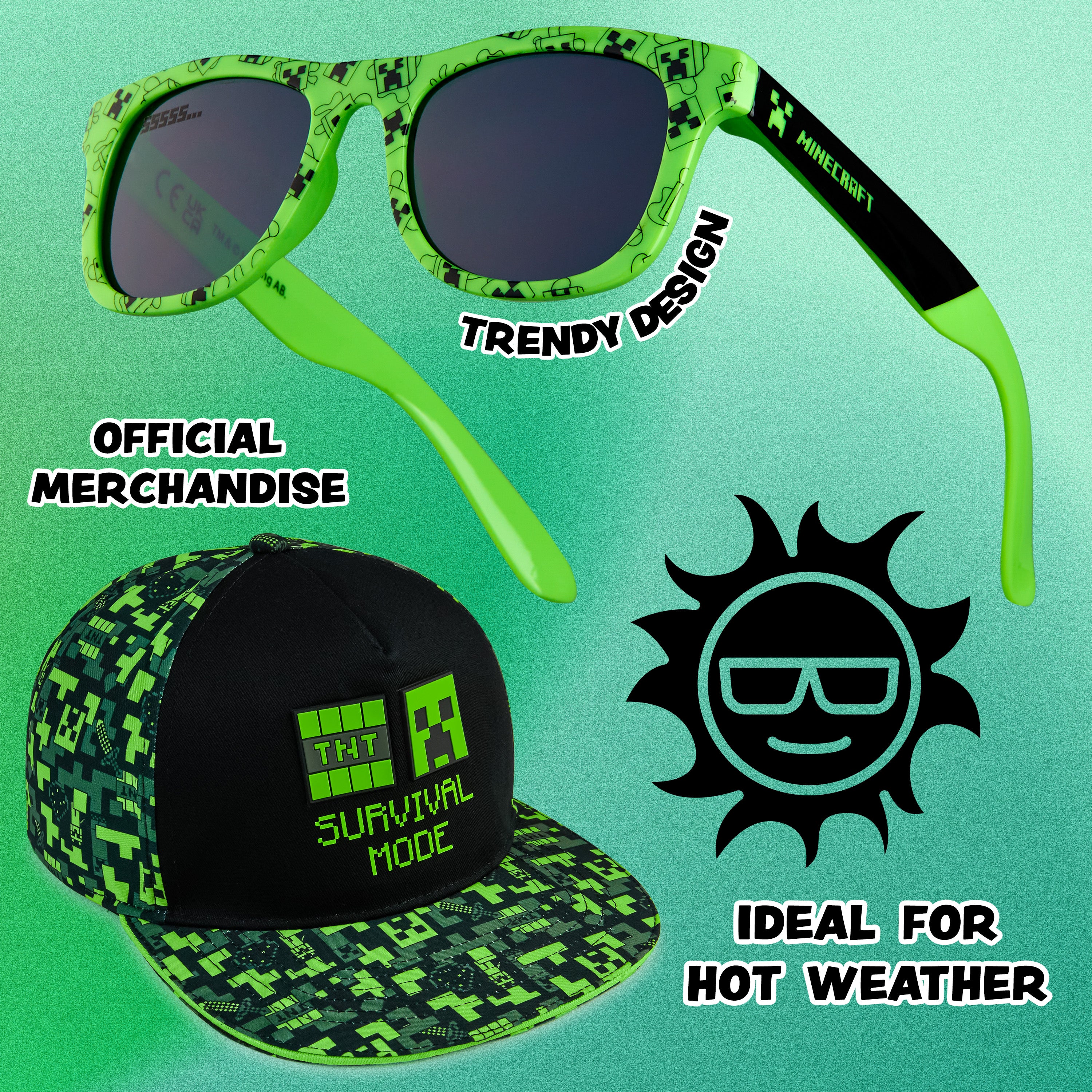 minecraft-casquette-lunettes-gar-on-noir-vert-creeper-uv image 6