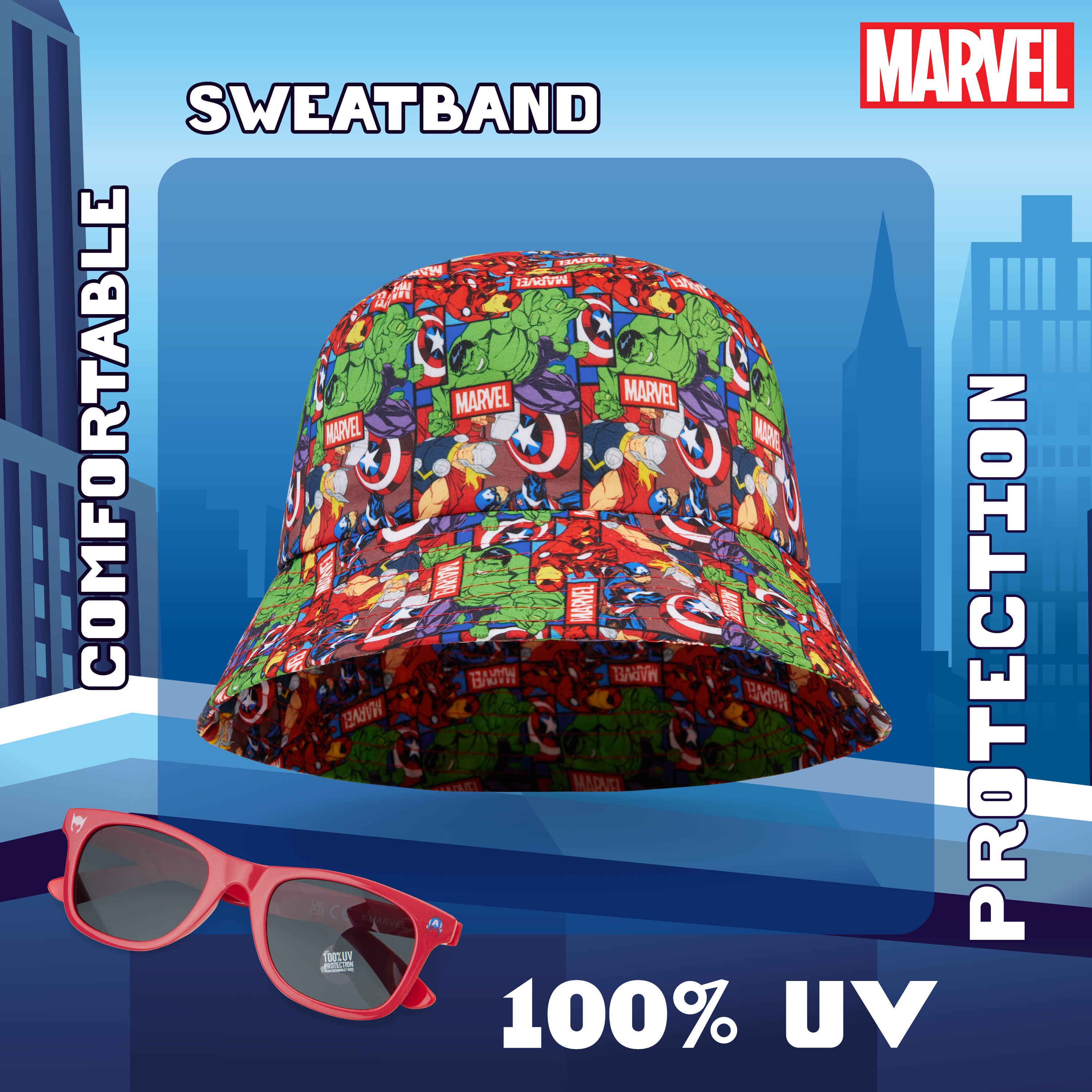 marvel-bob-enfant-et-lunettes-soleil-avengers image 4