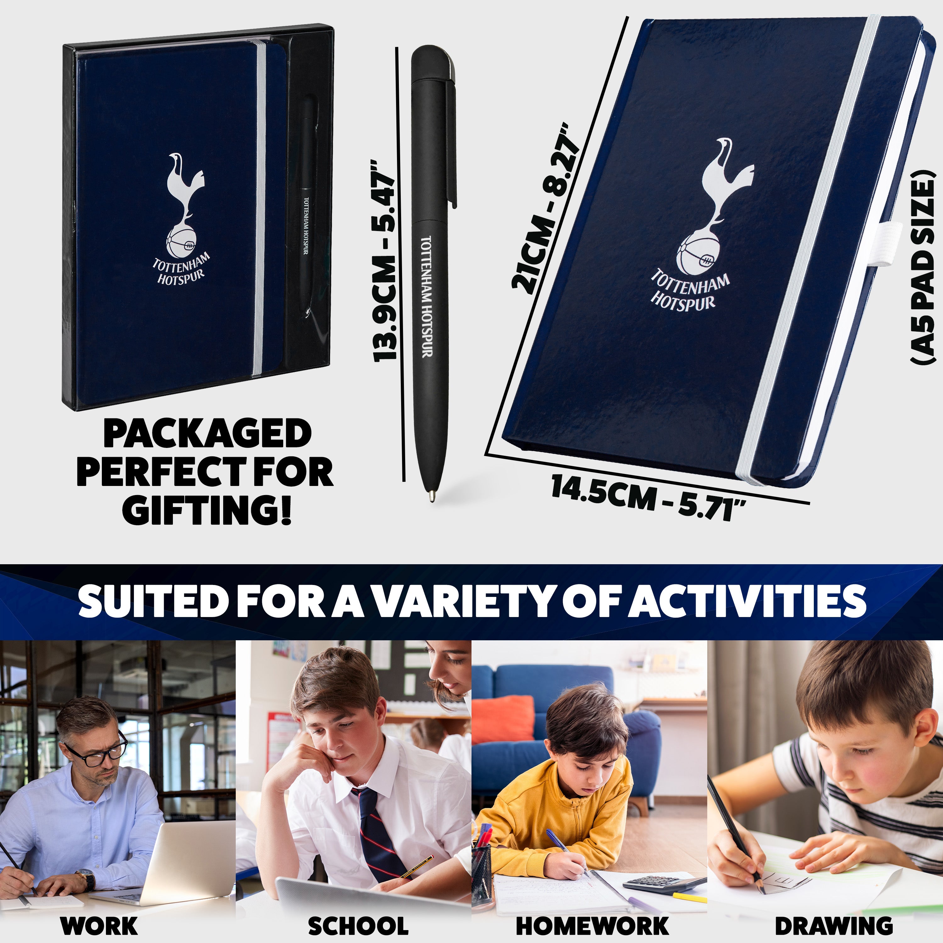 tottenham-hotspur-set-papeterie-carnet-a4-stylo-spurs image 5