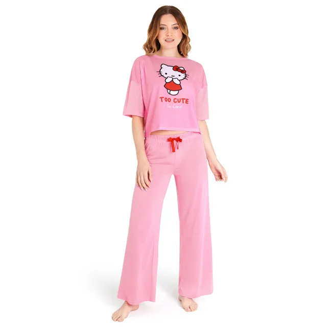hello-kitty-pyjama-femme-2-pi-ces-doux-motif-kawaii image 1