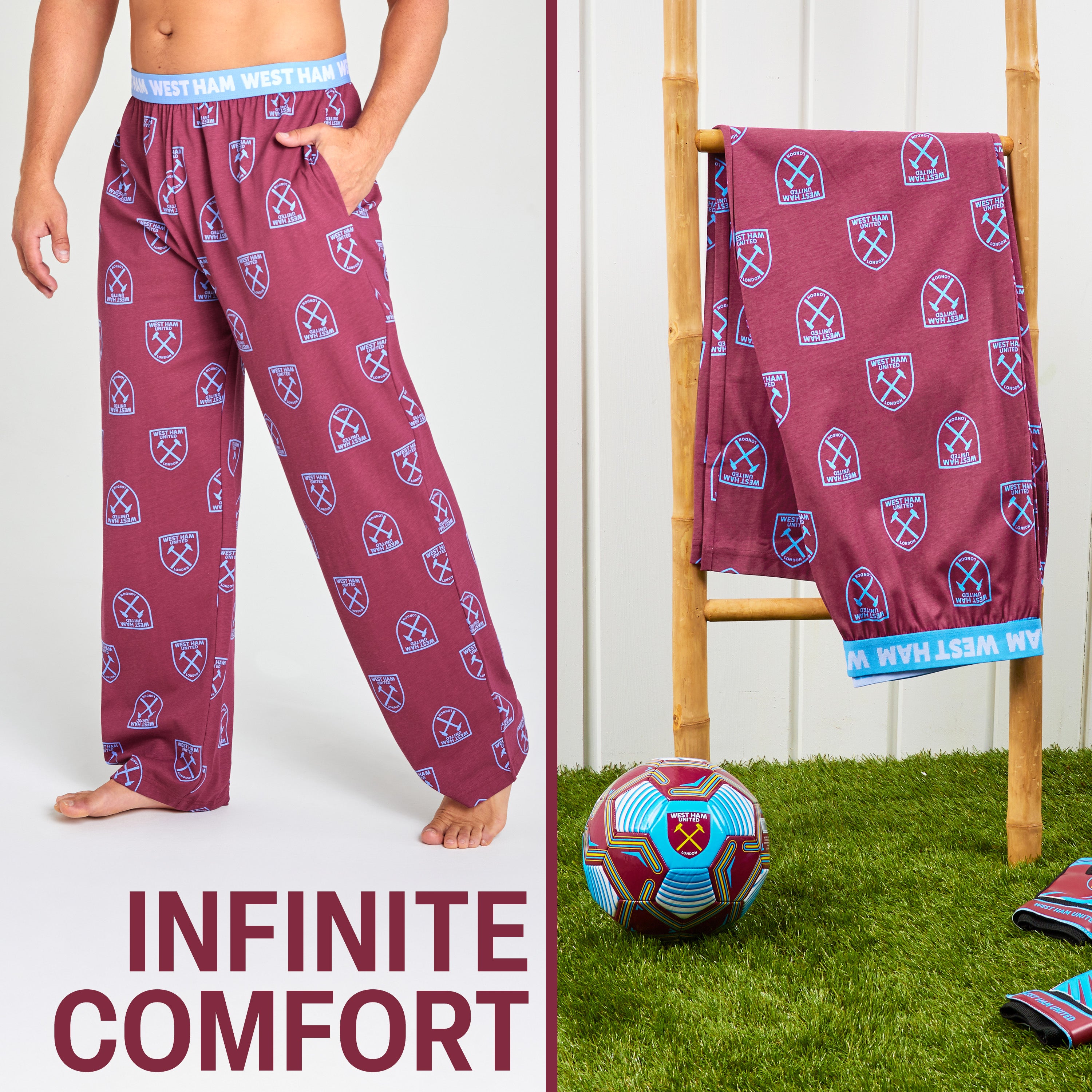 west-ham-bas-de-pyjama-homme-coton-poches-supporter image 5