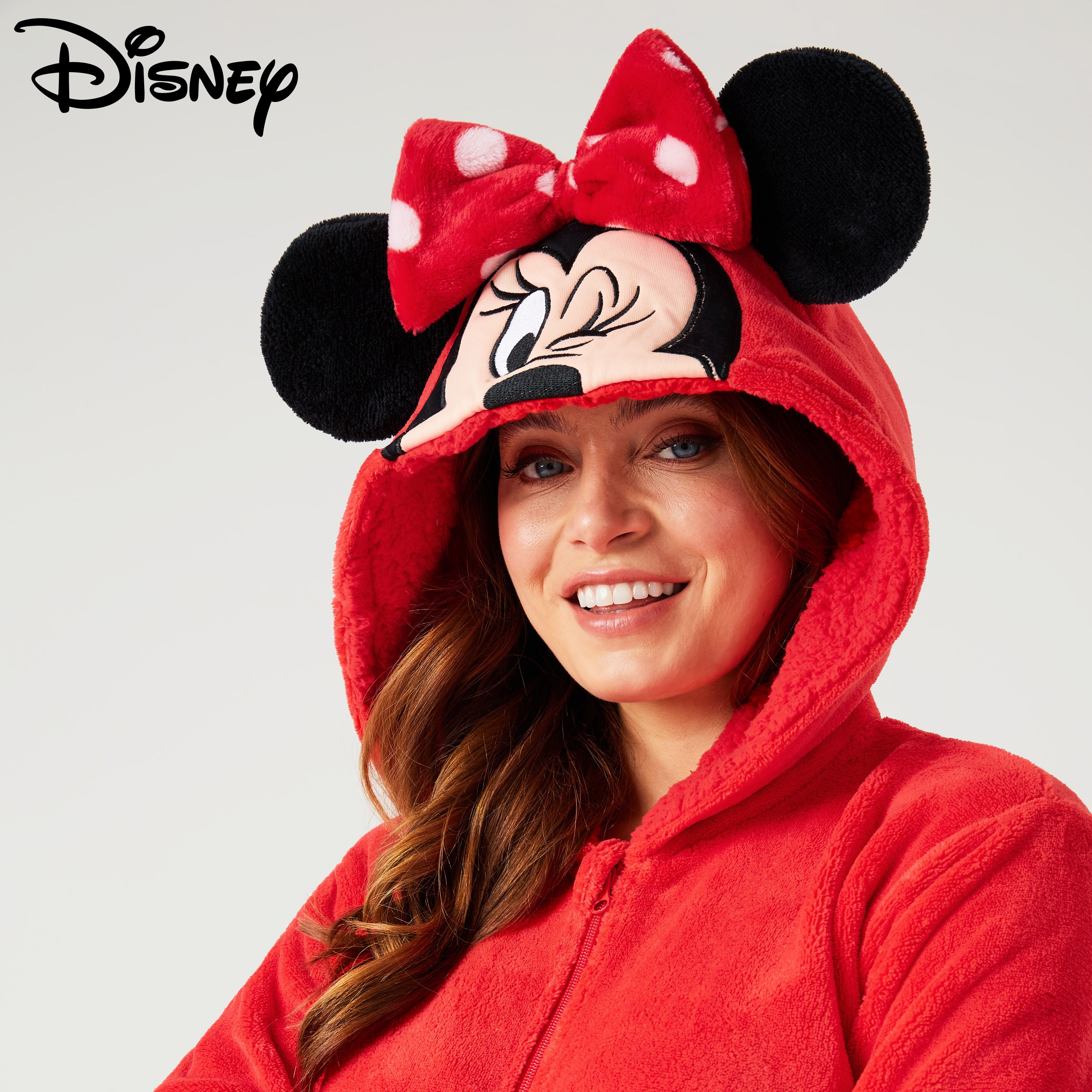 disney-minnie-combinaison-pyjama-femme-pilou-pilou-capuche-s-2xl image 3