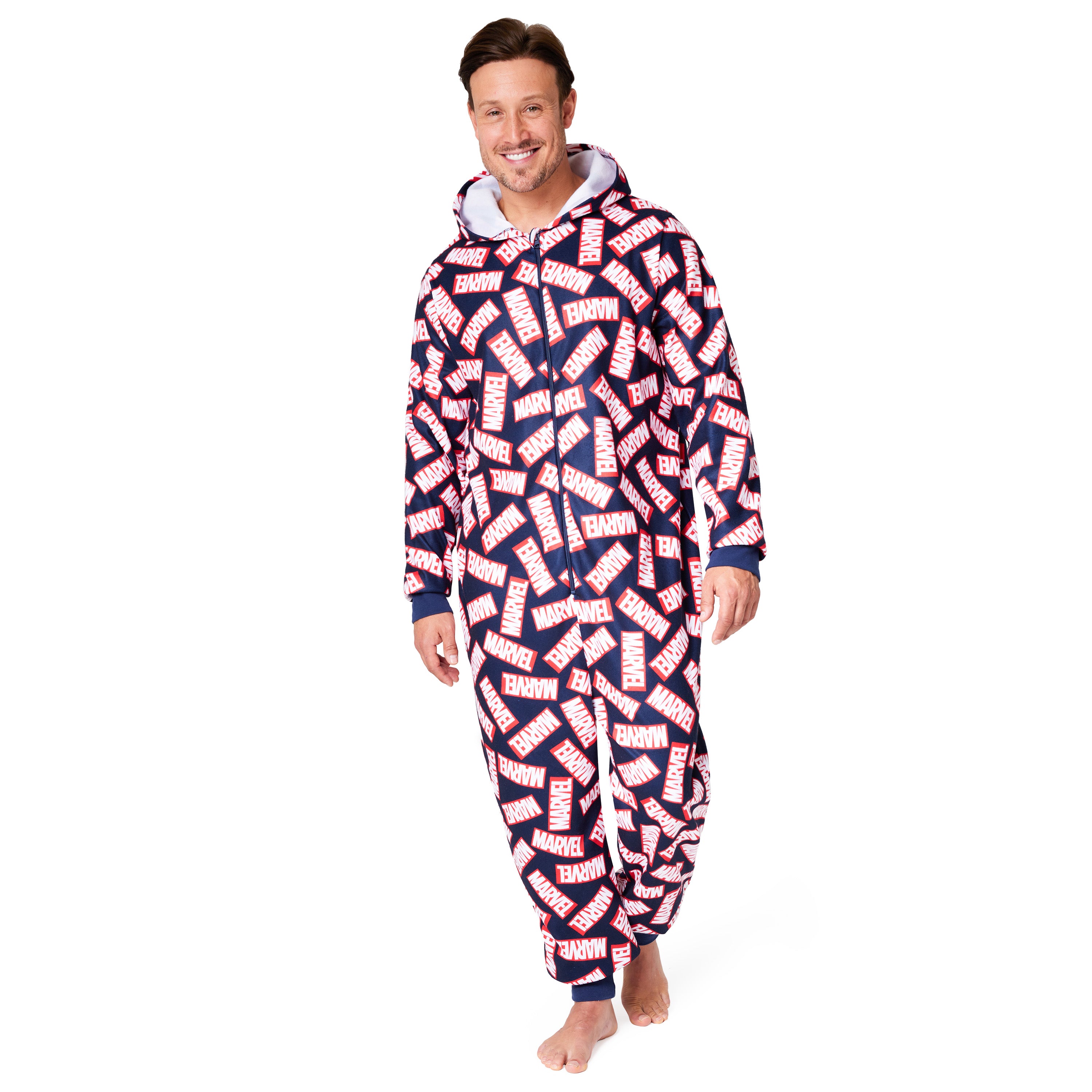 get-trend-men-pyjama-homme-marvel-aop-polaire-capuche image 1