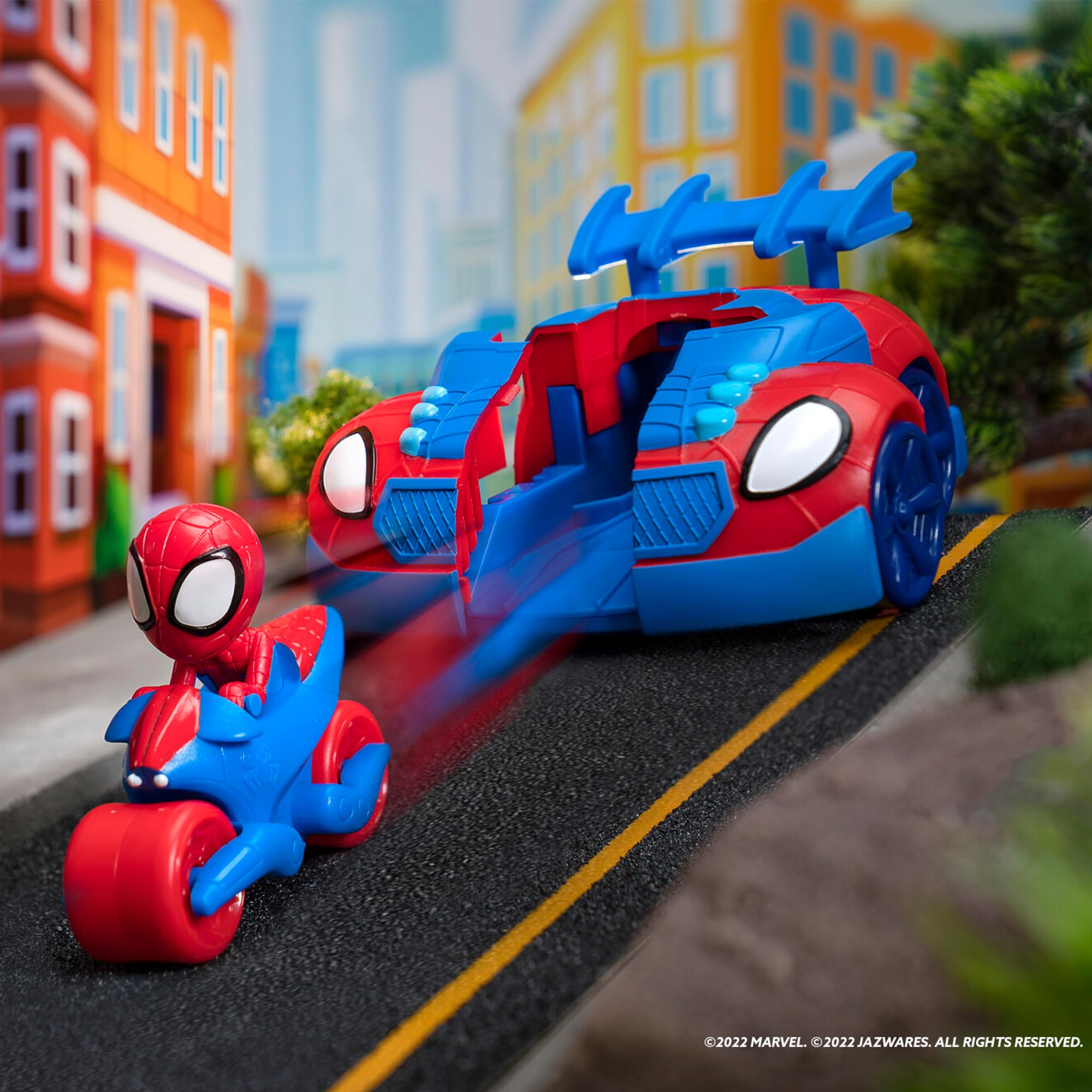 marvel-spidey-v-hicule-2-en-1-web-strike-voiture-moto image 7