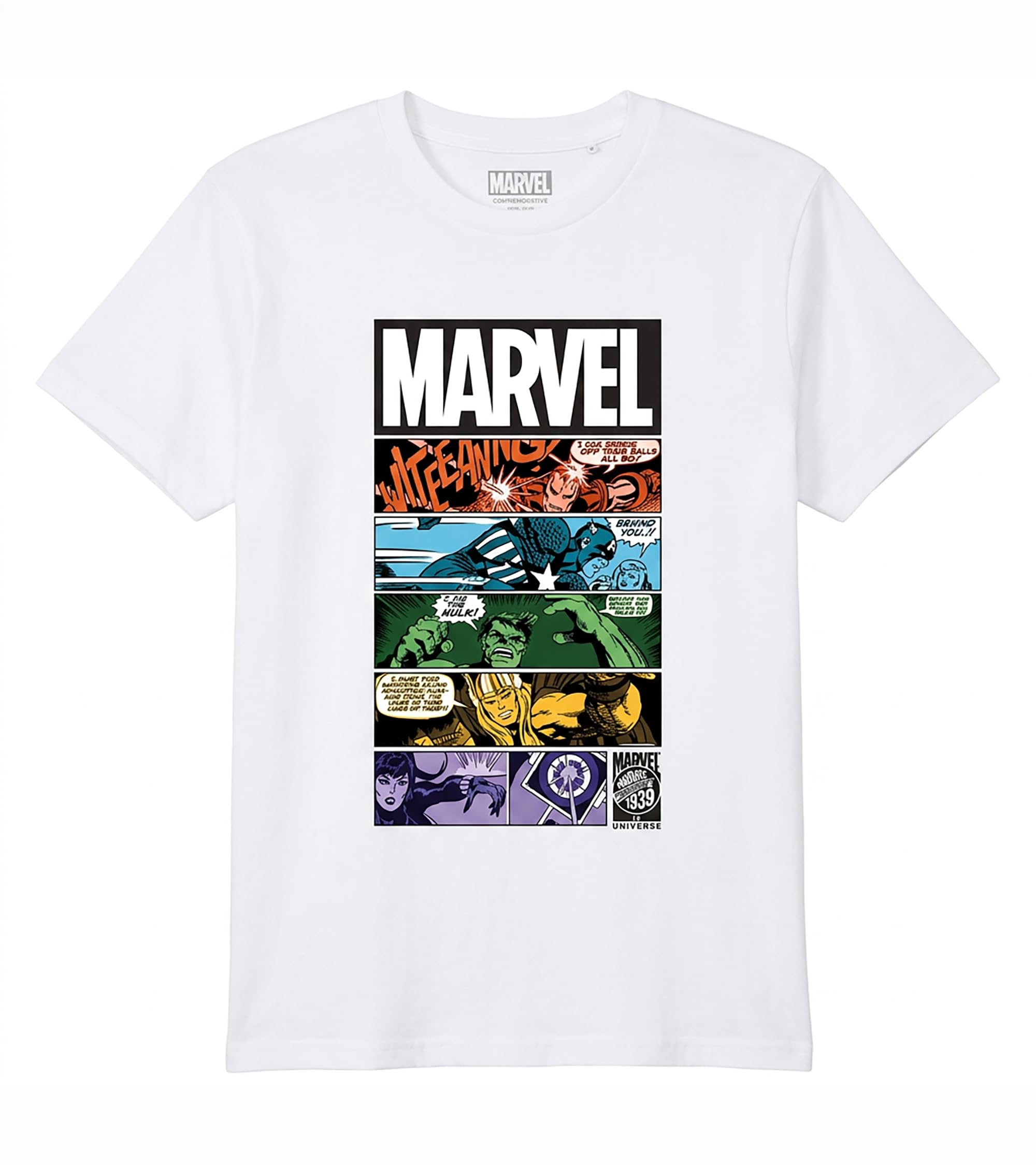 marvel-t-shirt-gar-on-6-ans-blanc-super-h-ros-coton image 5
