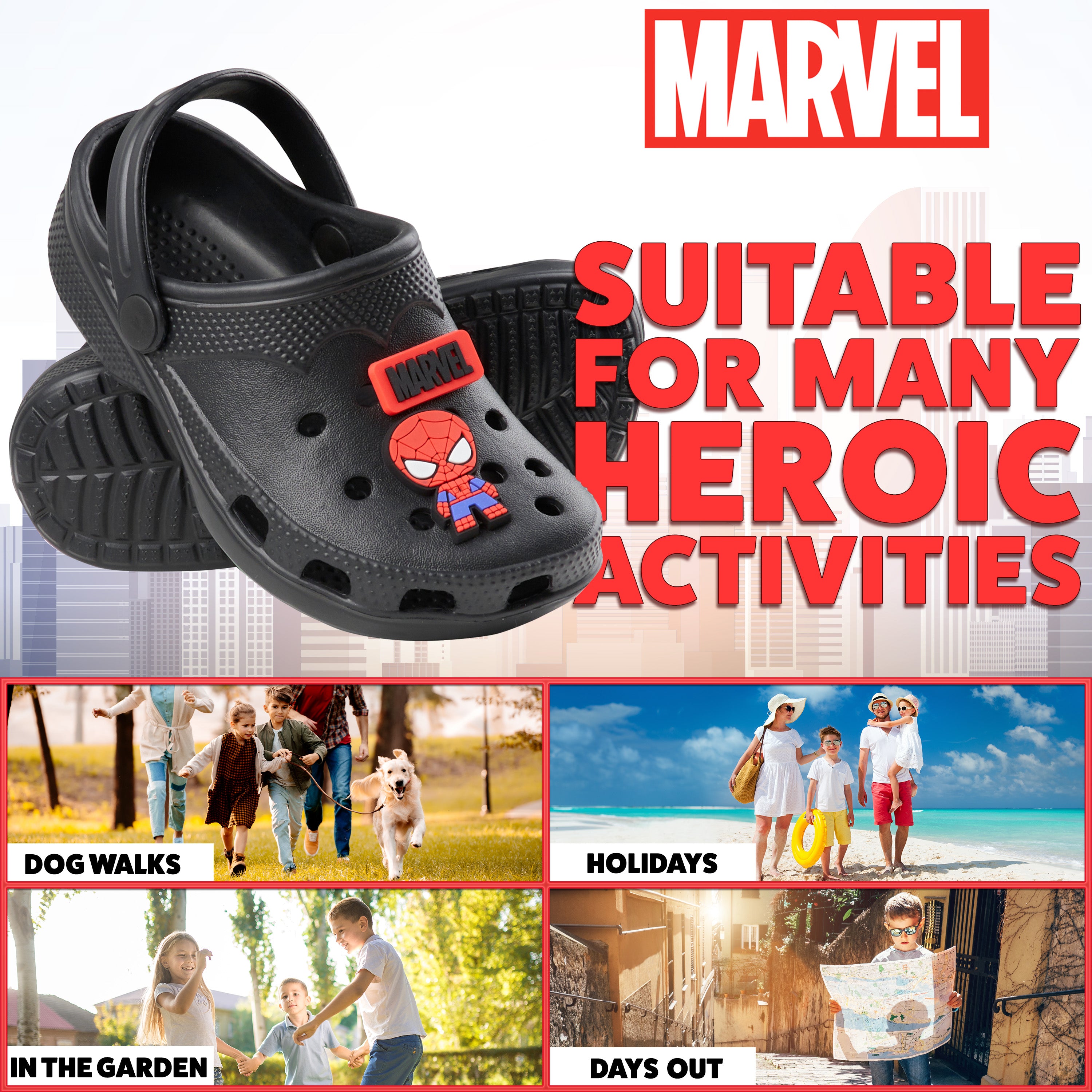 marvel-spiderman-sabots-garcon-noir-charms-10-uk-2-uk image 5