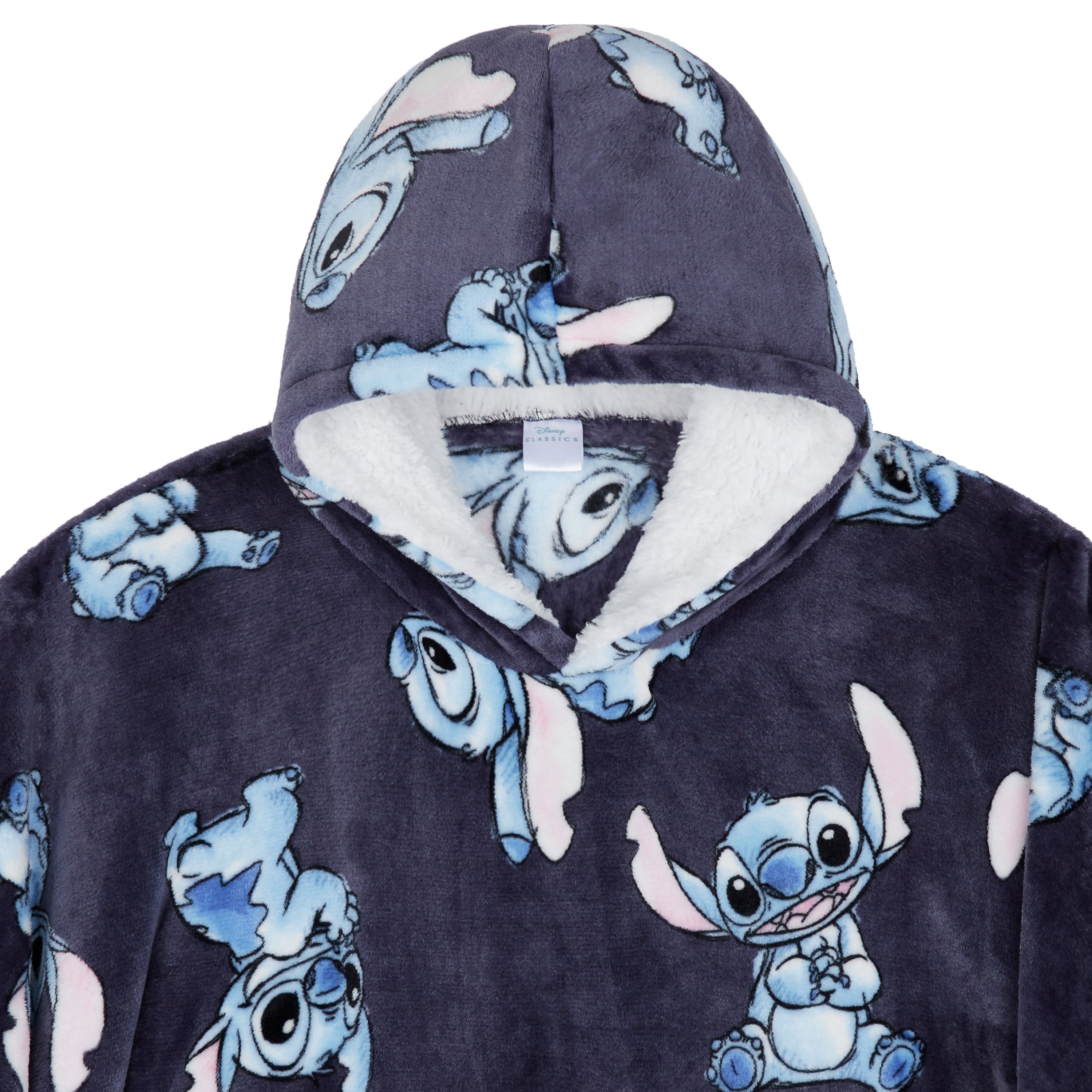 disney-stitch-sweat-plaid-femme-capuche-marine image 6