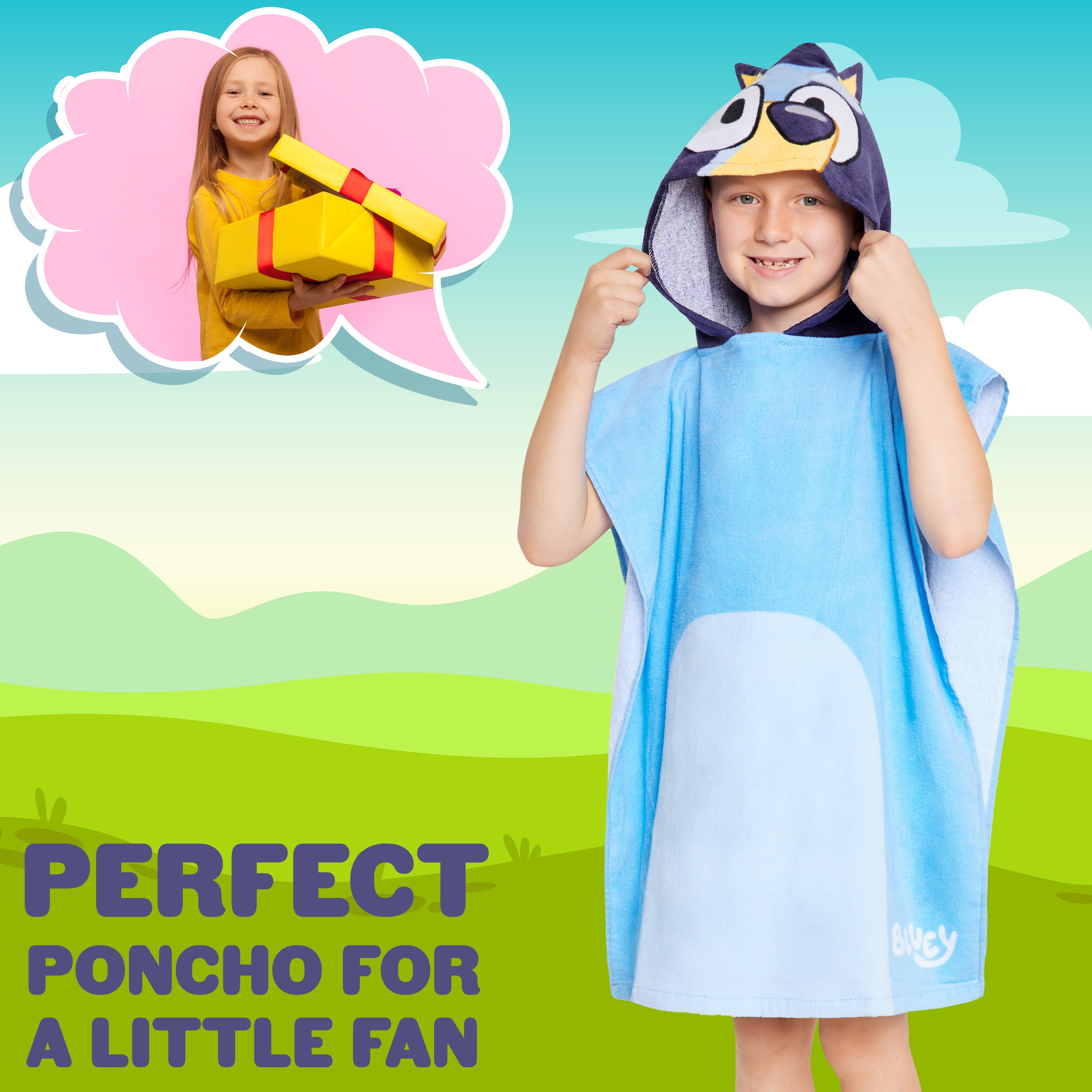 get-trend-bluey-poncho-de-bain-enfant-coton-taille-unique image 3