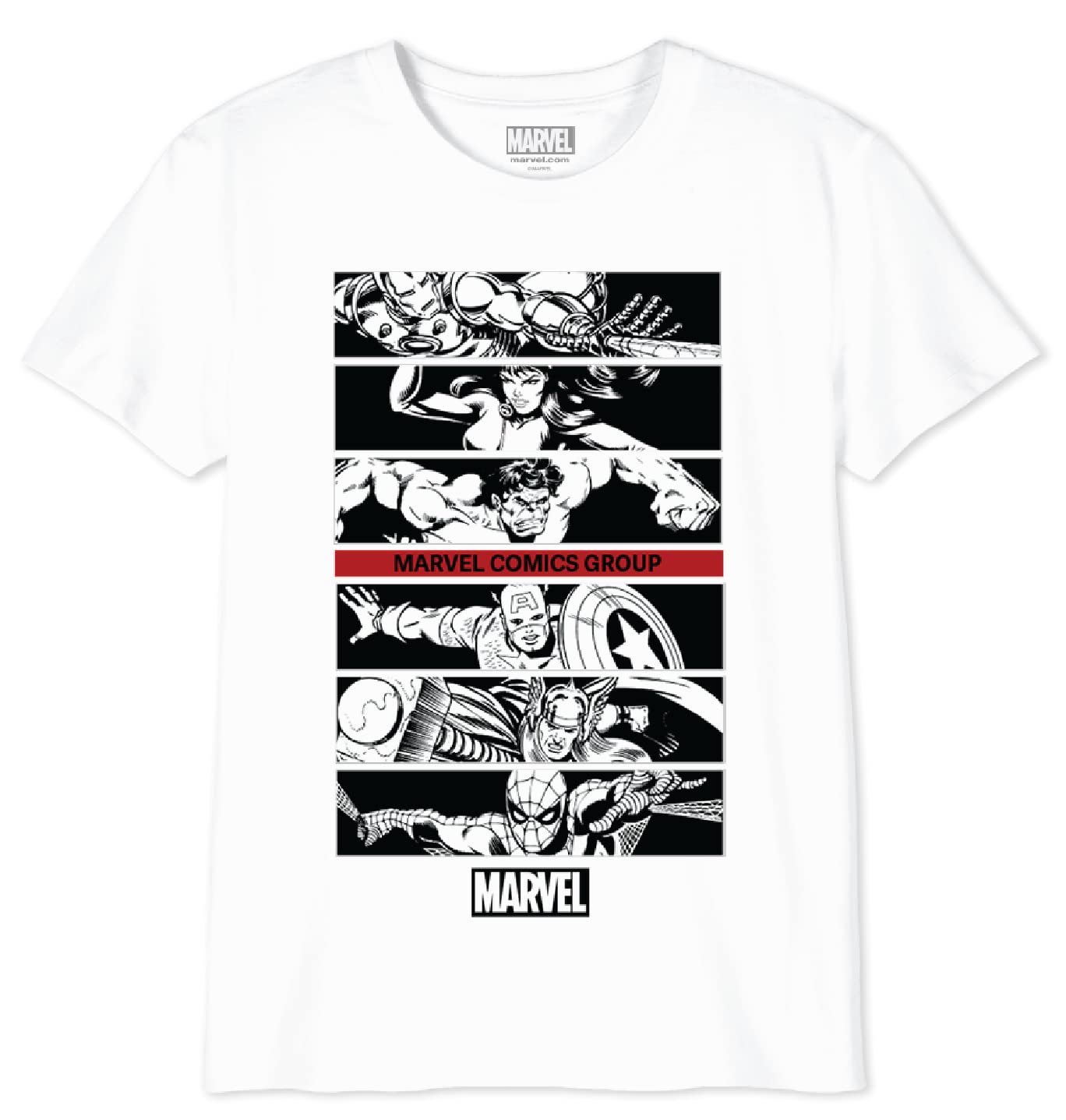marvel-t-shirt-garcon-blanc-6-ans-coton-super-heros image 1
