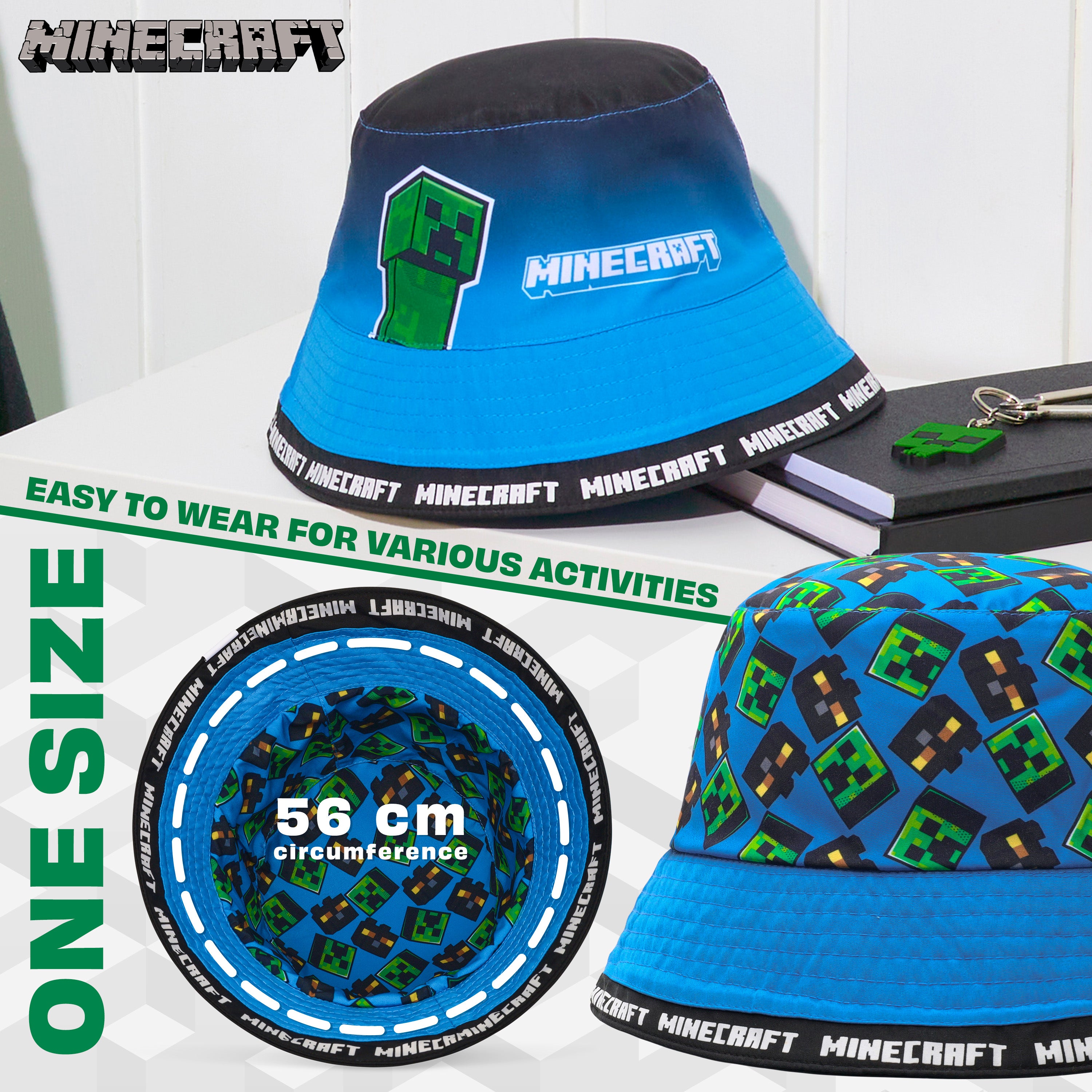 minecraft-bob-enfant-chapeau-soleil-t-l-ger-motif-gamer image 6