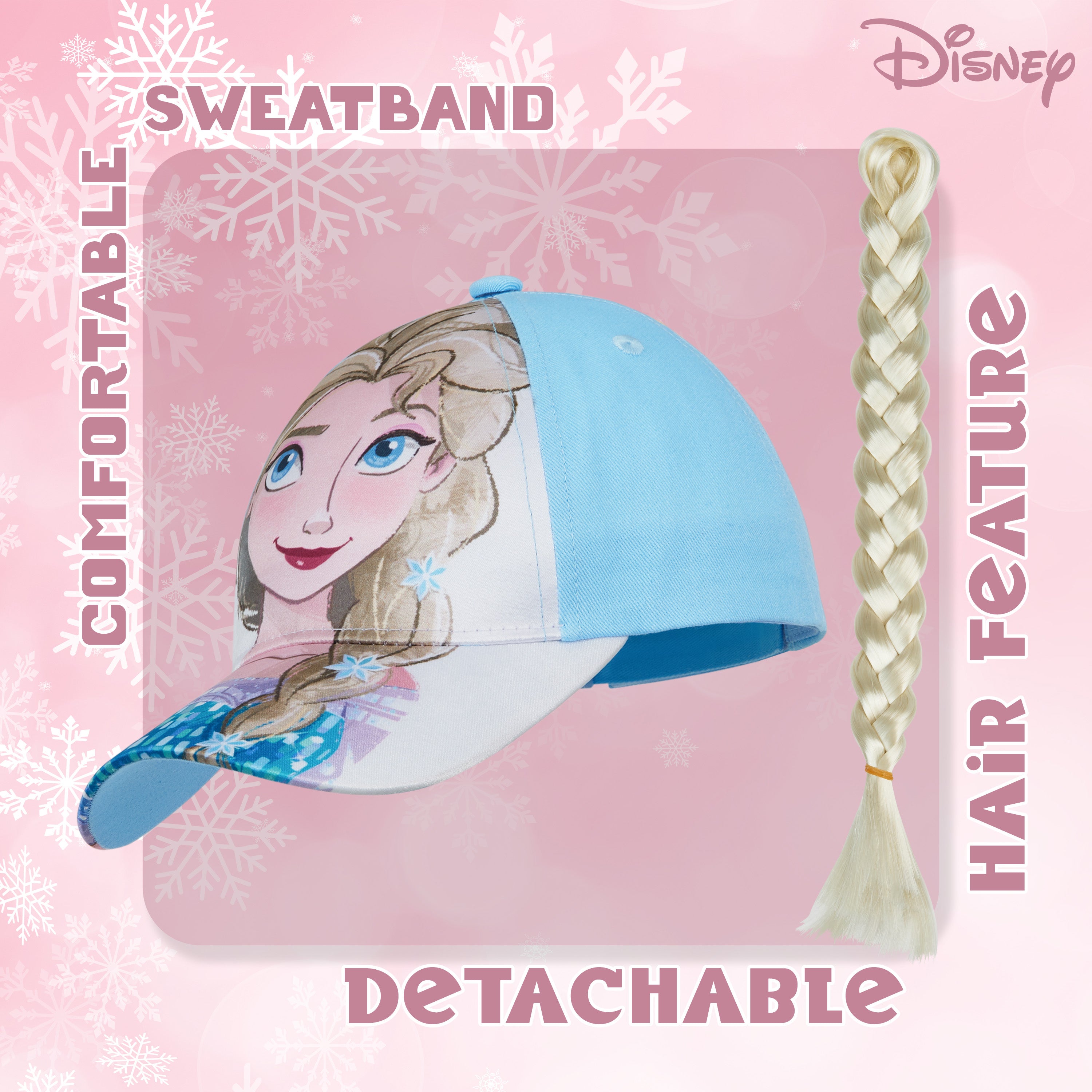 disney-frozen-casquette-fille-elsa-natte-amovible image 4