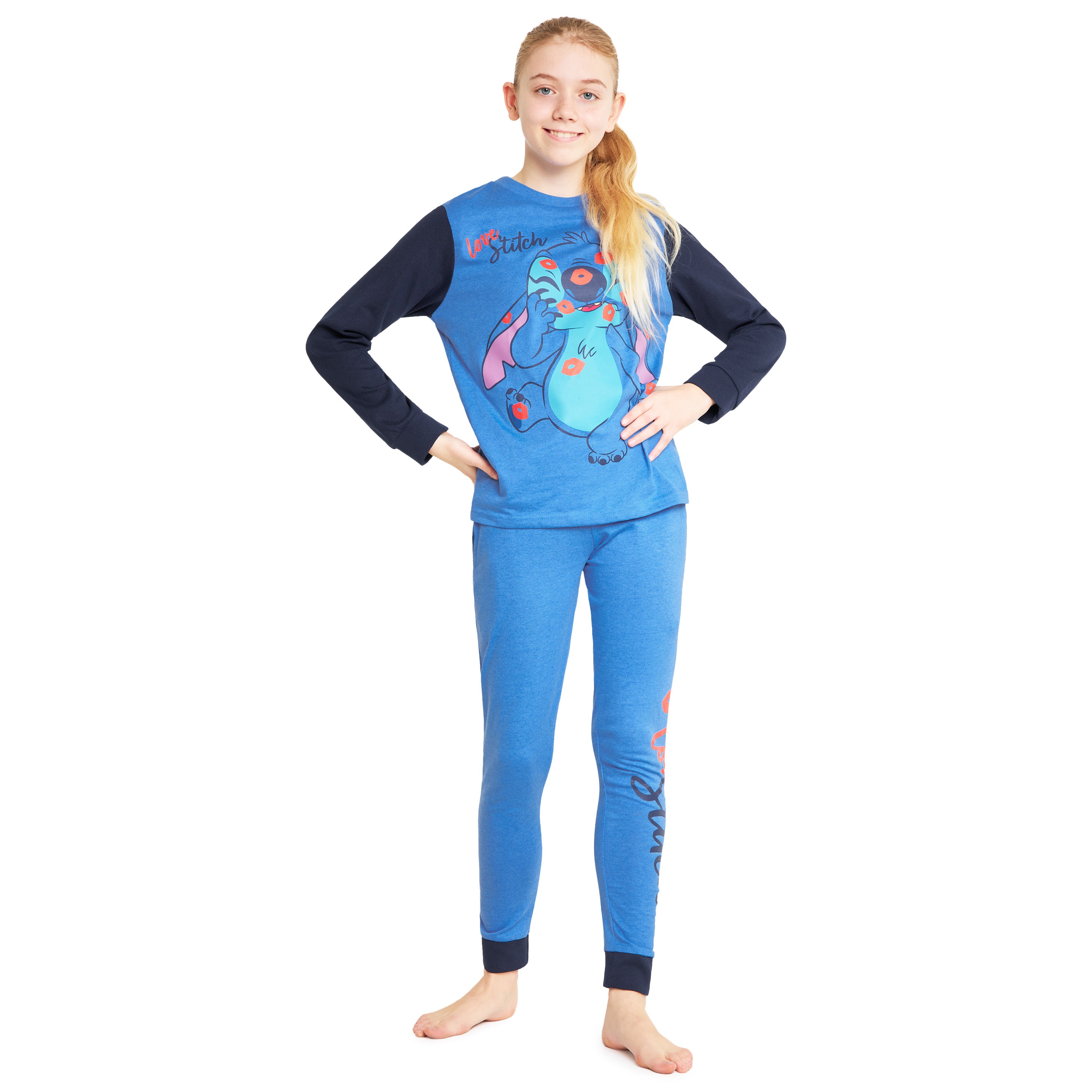 disney-stitch-pyjama-fille-long-2-pi-ces-coton-6-7-ans image 1