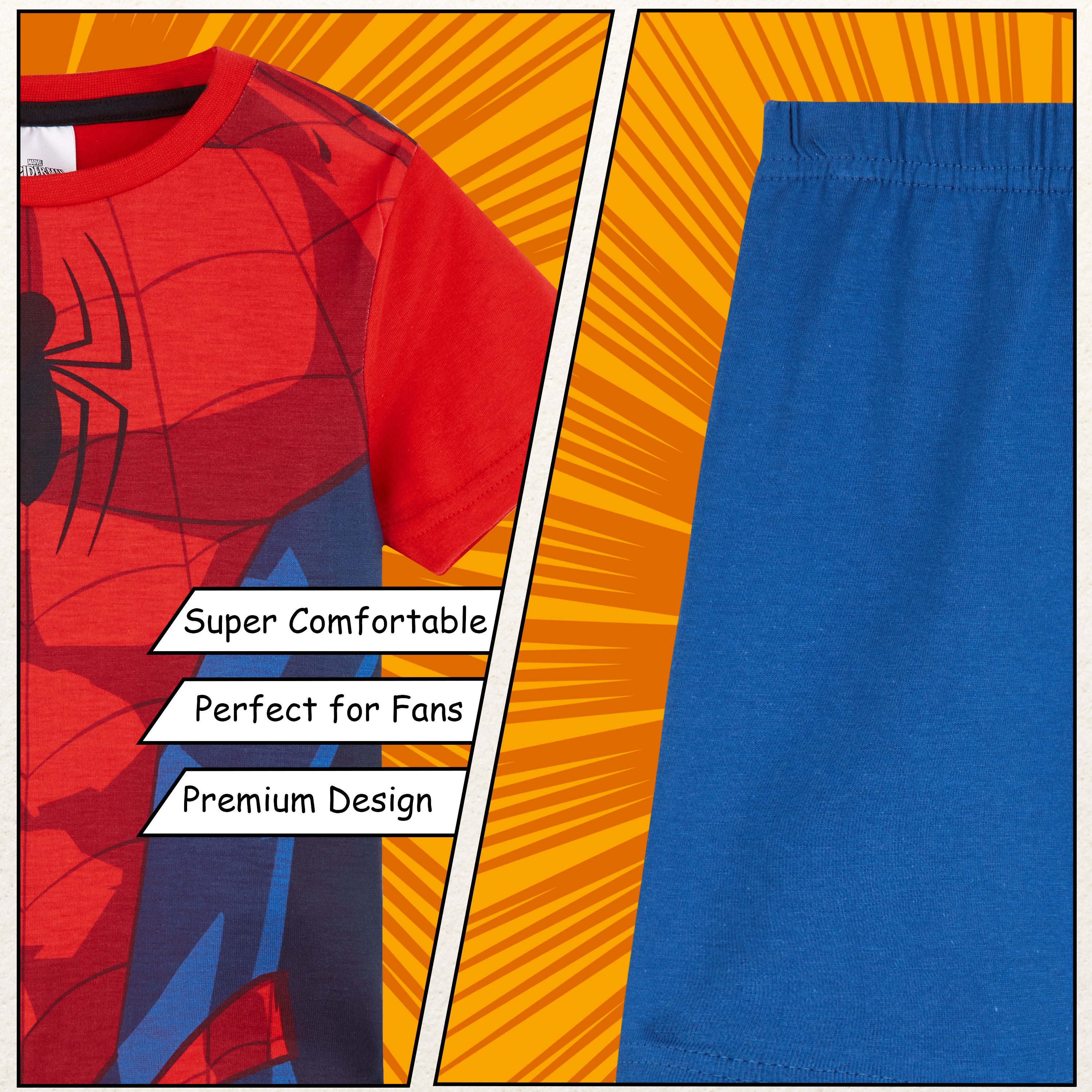 marvel-spiderman-pyjama-gar-on-short-coton-5-6-ans image 3