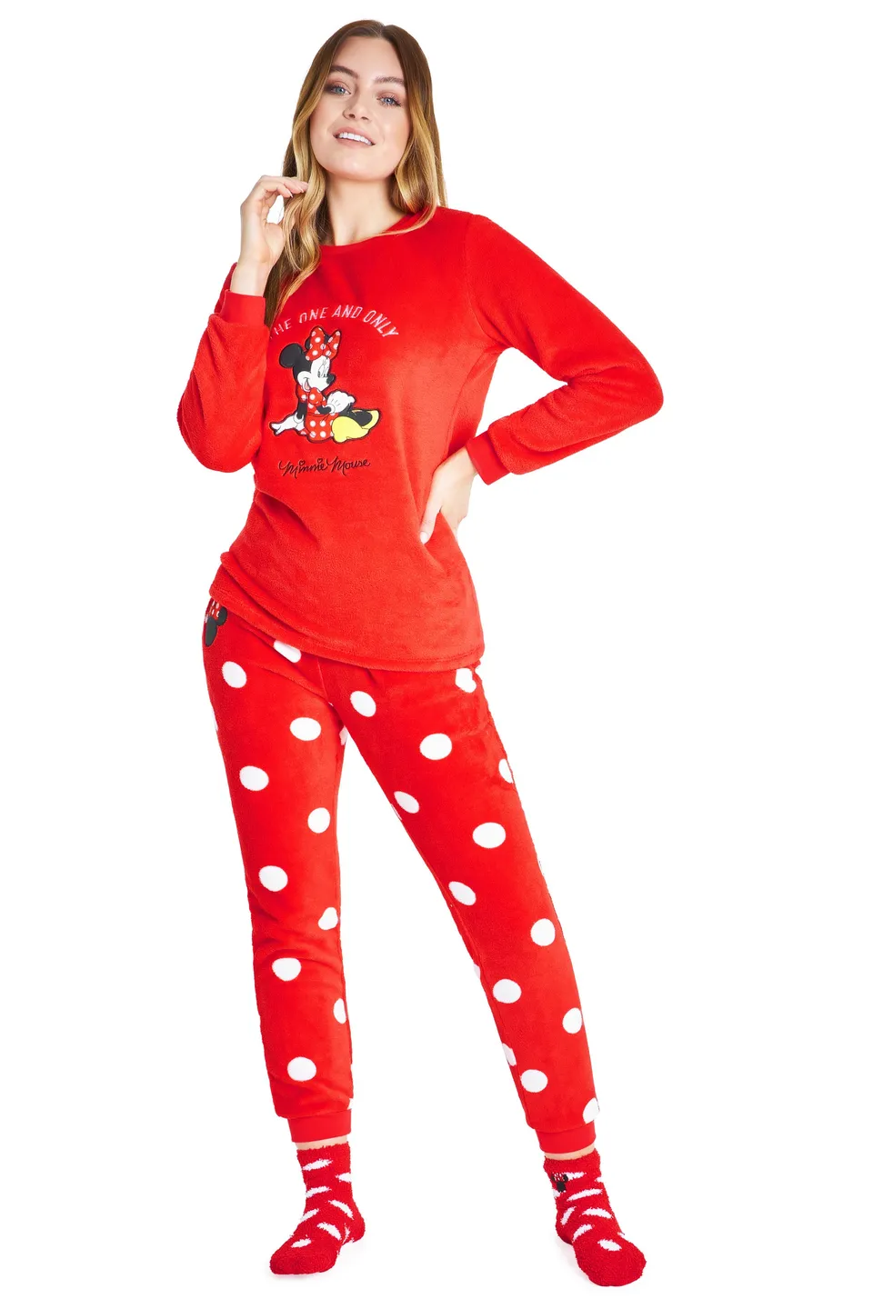 disney-minnie-pyjama-pilou-femme-avec-chaussettes image 1