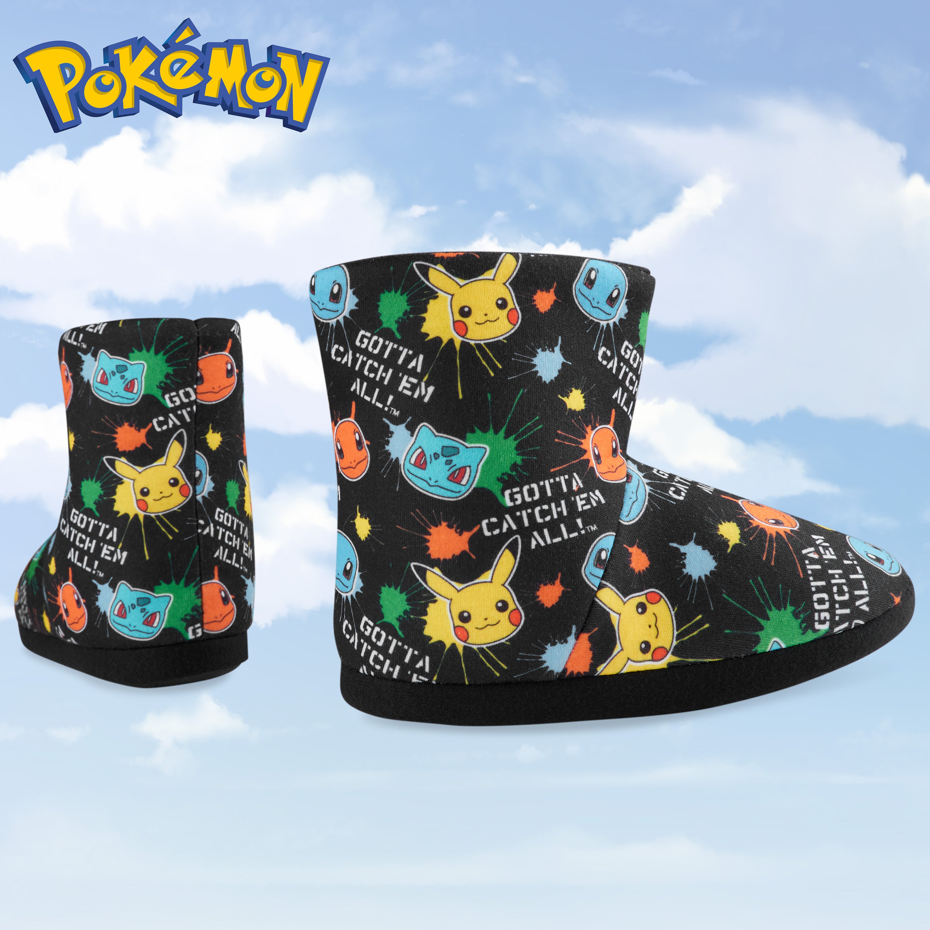 pok-mon-boys-bottines-chaussons-gar-on-noir-pikachu-ant-jeunes image 4