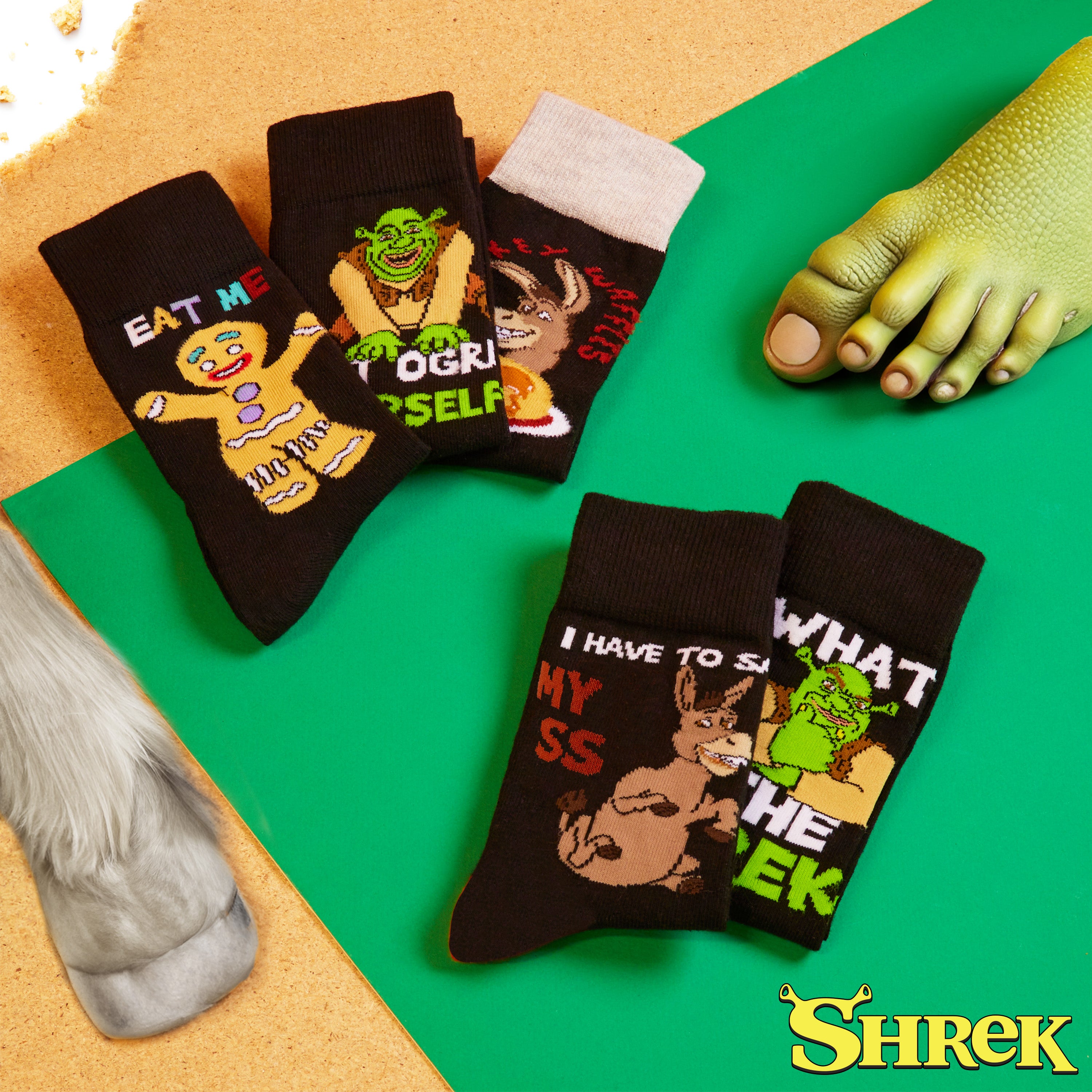 shrek-chaussettes-homme-lot-5-mi-mollet-coton-39-45 image 2