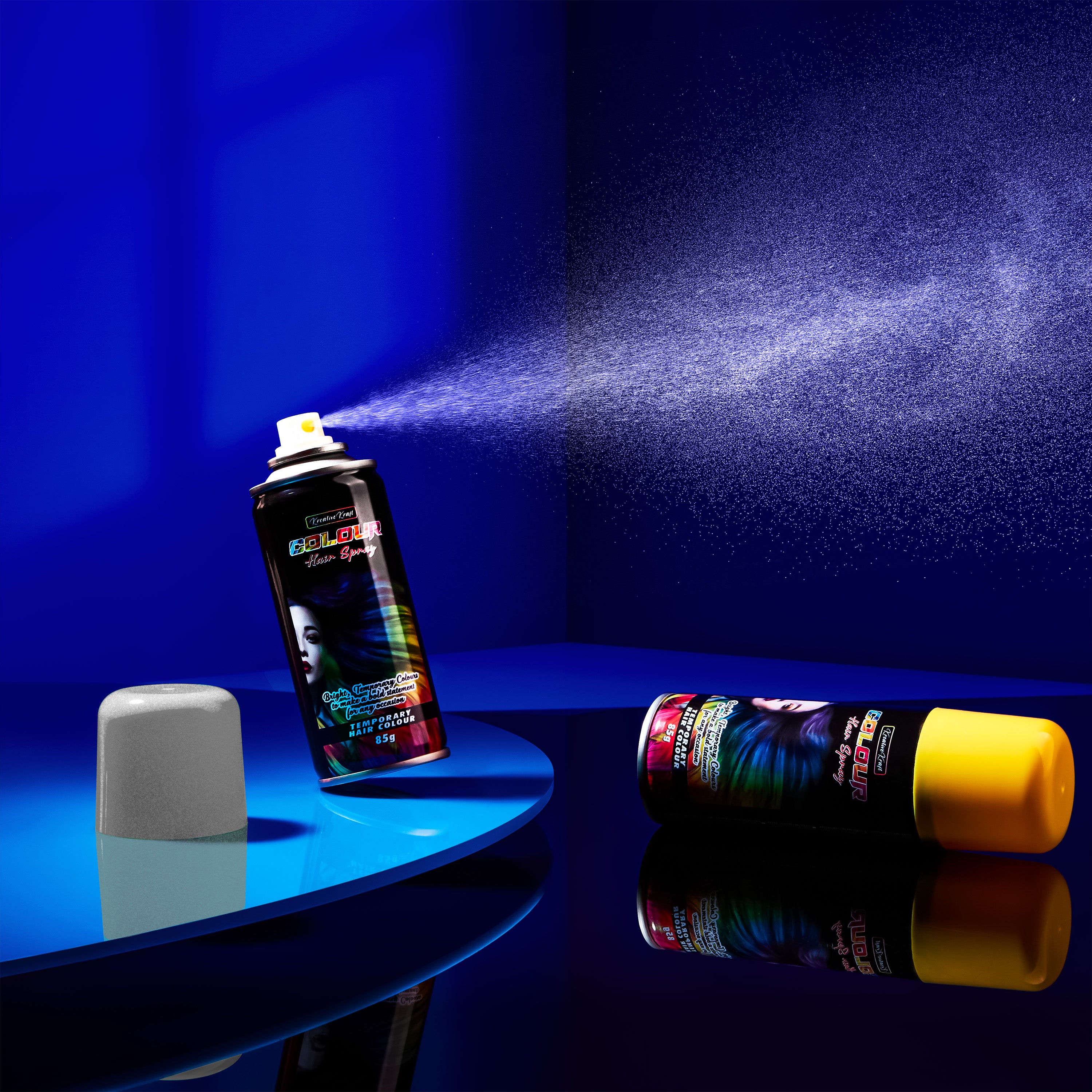 kreativekraft-spray-couleur-cheveux-noir-200ml-temporaire image 2