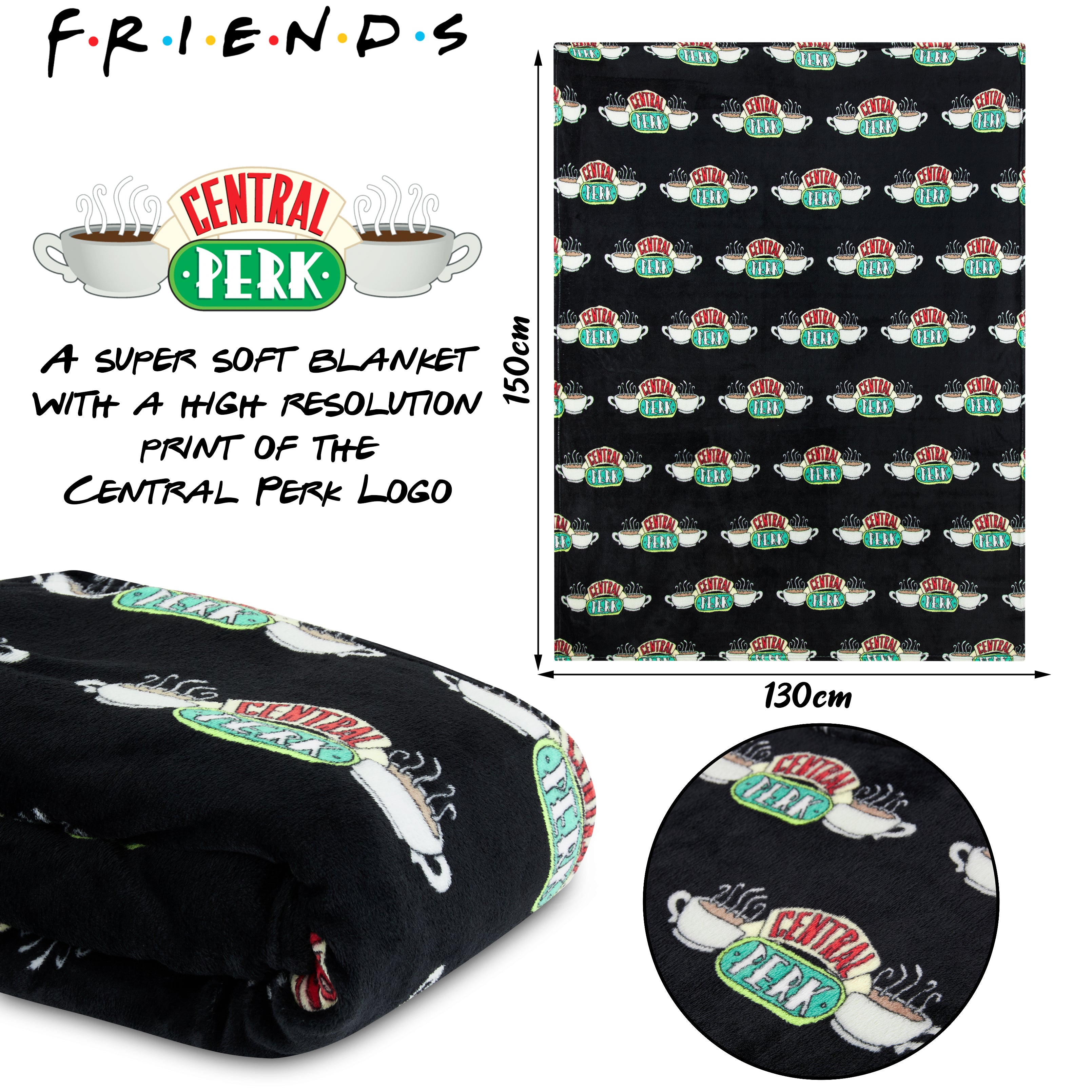 friends-central-perk-plaid-polaire-noir-super-doux image 7
