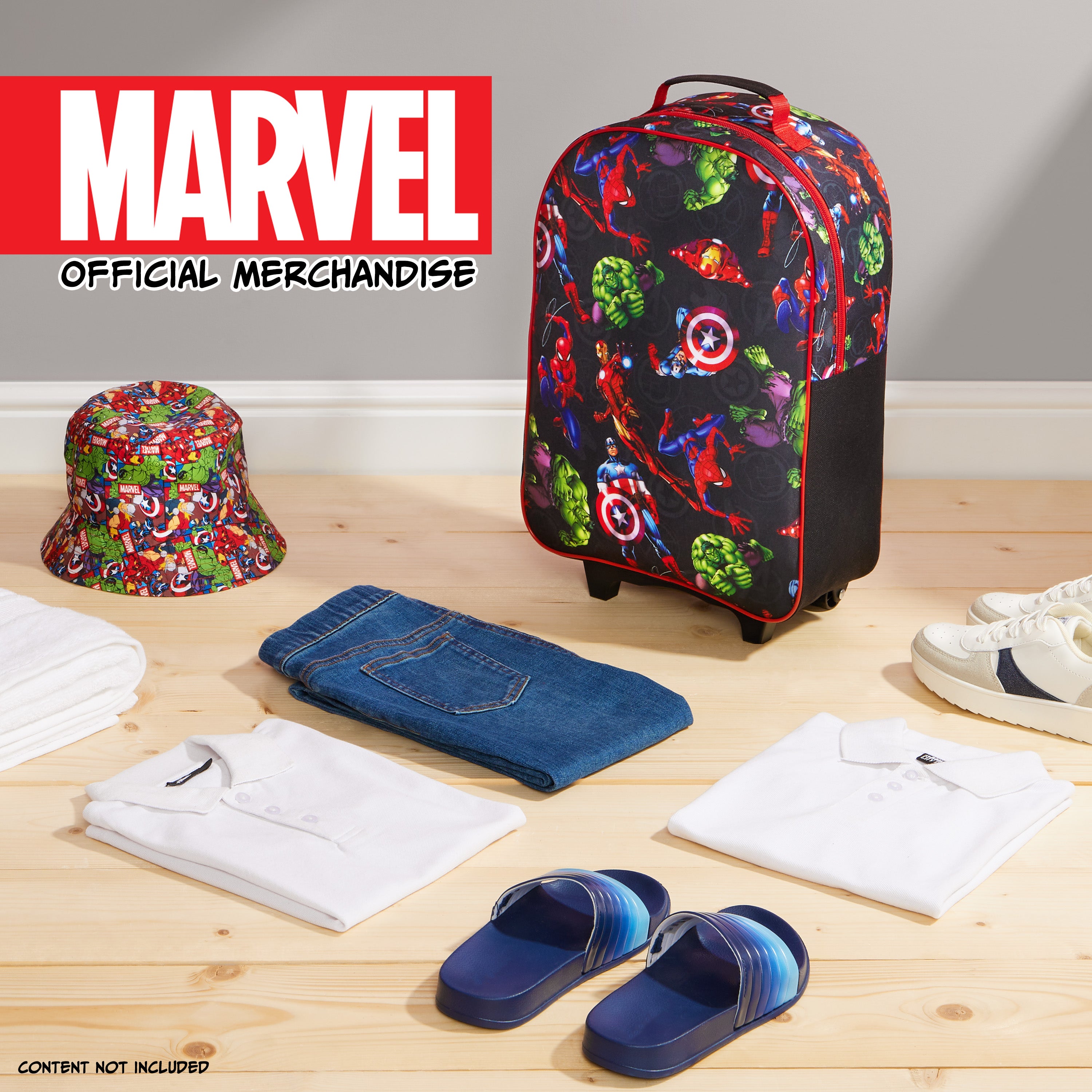 marvel-avengers-valise-enfant-cabine-roulettes-pliable image 2