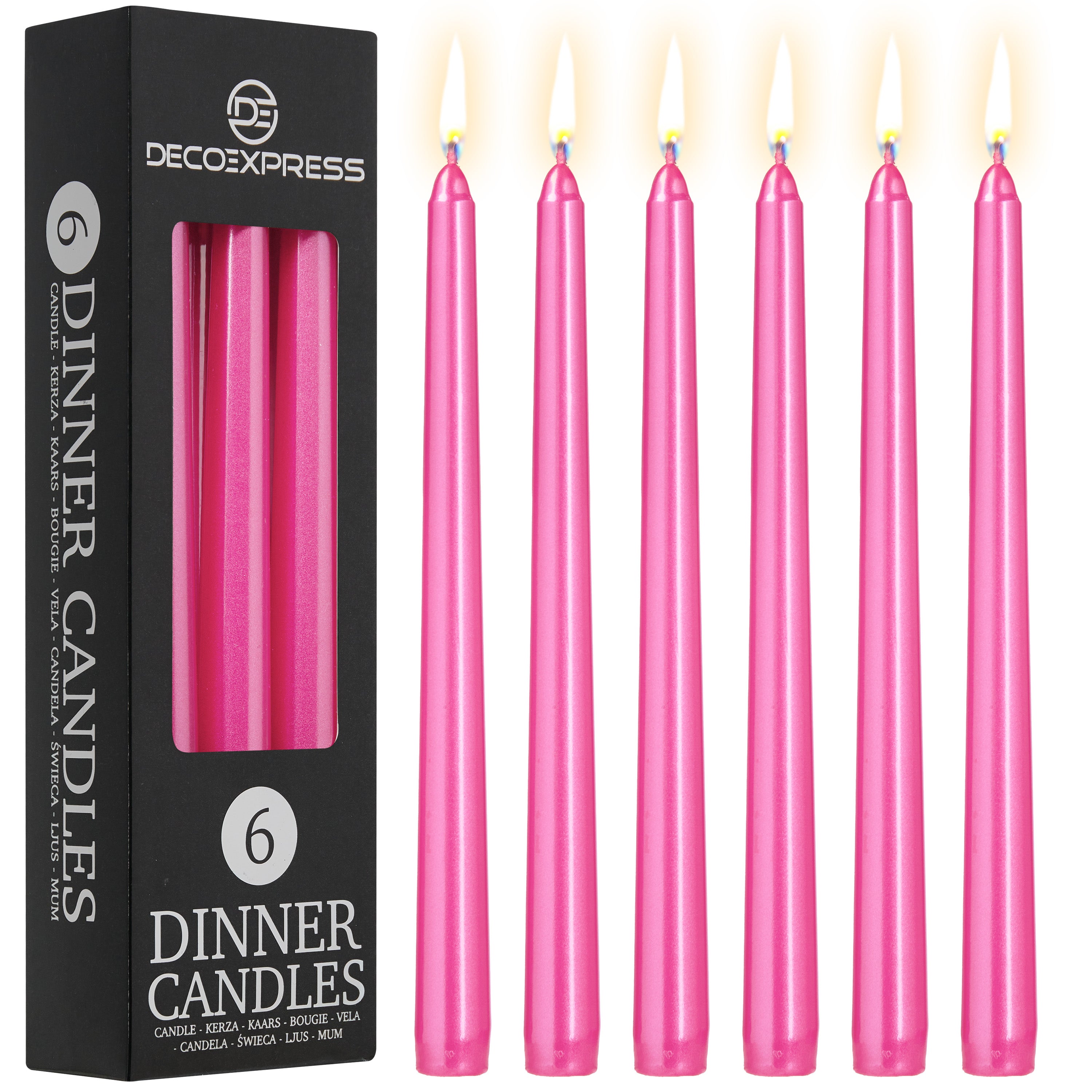 deco-express-classic-bougies-effil-es-m-talliques-rose-lot-6 image 1