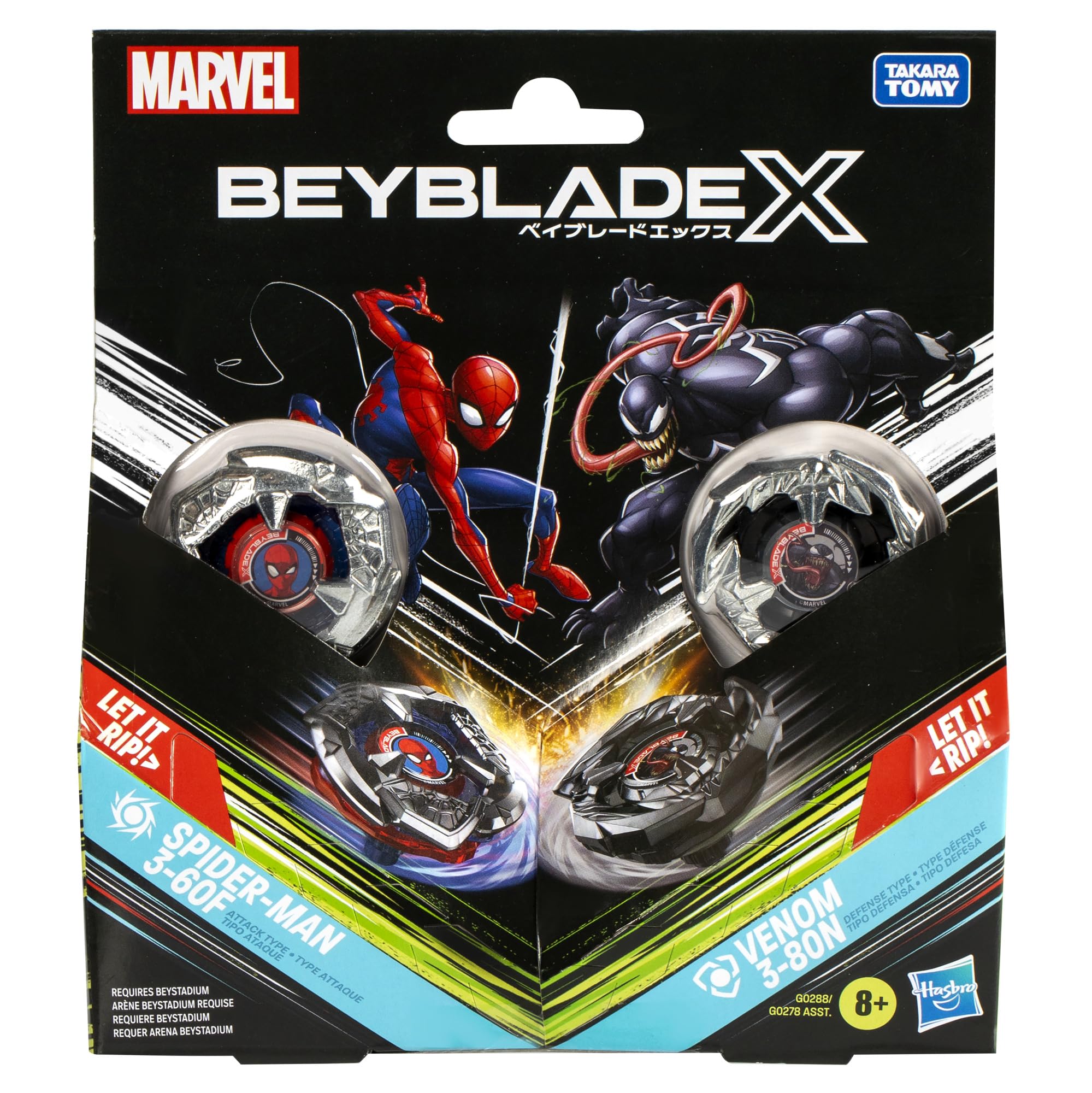 beyblade-x-marvel-spider-man-3-60f-vs-venom-3-80n-toupies-combat image 4