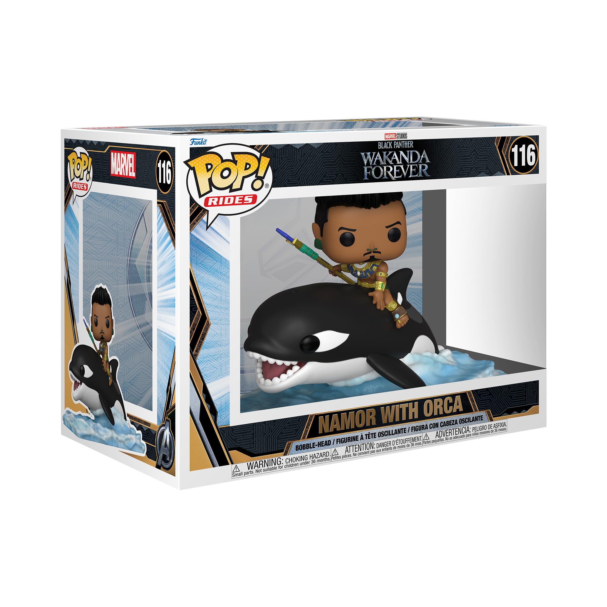 funko-pop-rides-namor-with-orca-black-panther-figurine-vinyle image 1