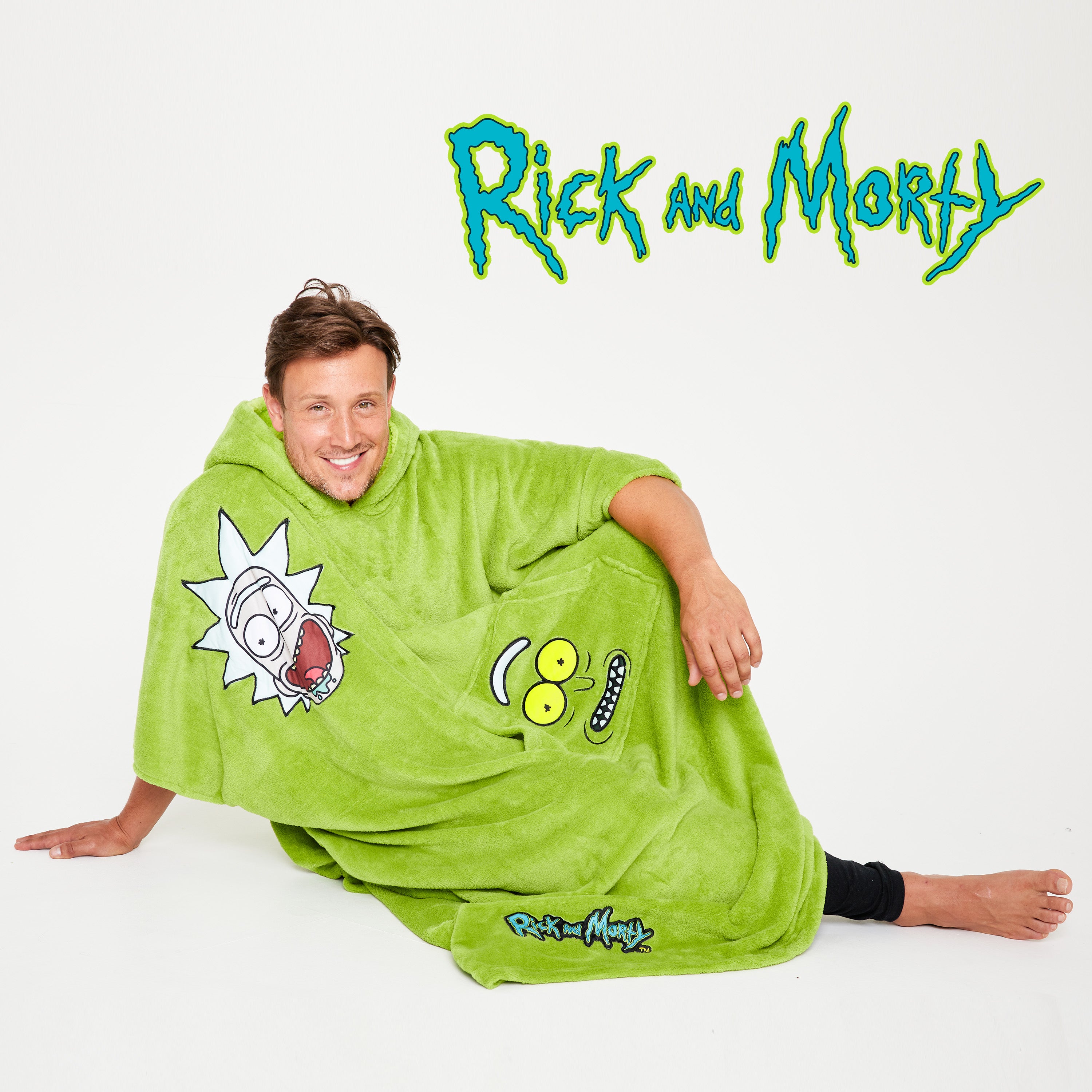 rick-and-morty-sweat-plaid-capuche-sherpa-taille-unique-polaire image 5