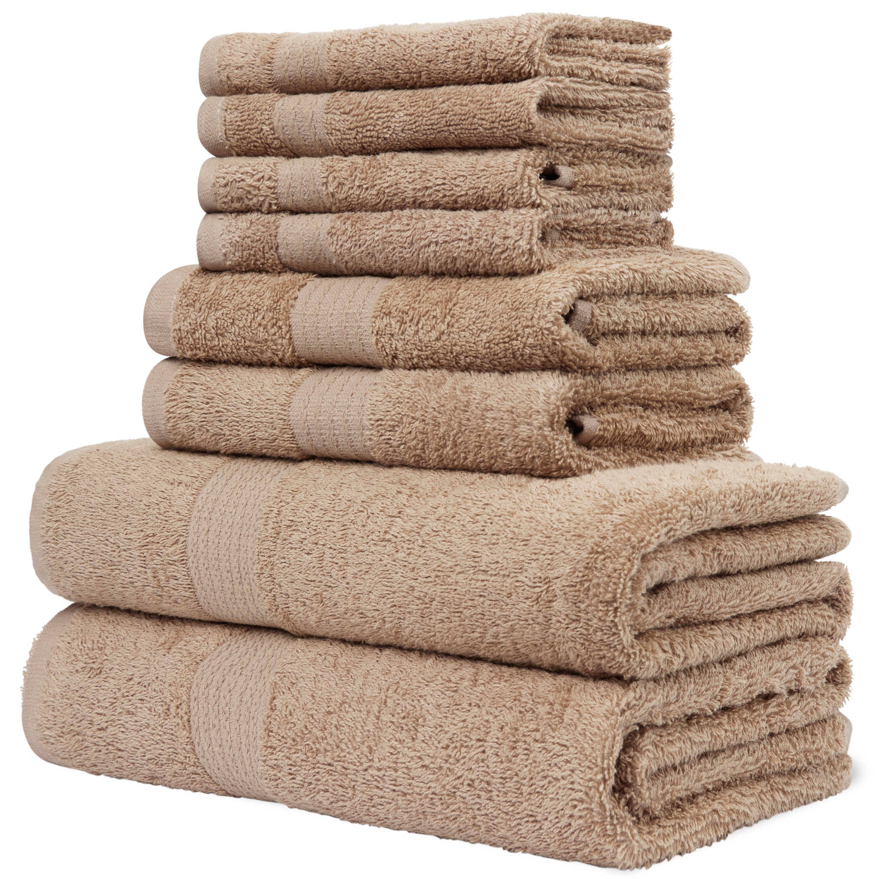 citycomfort-set-8-serviettes-coton-550-g-m-noir-bain-main image 7