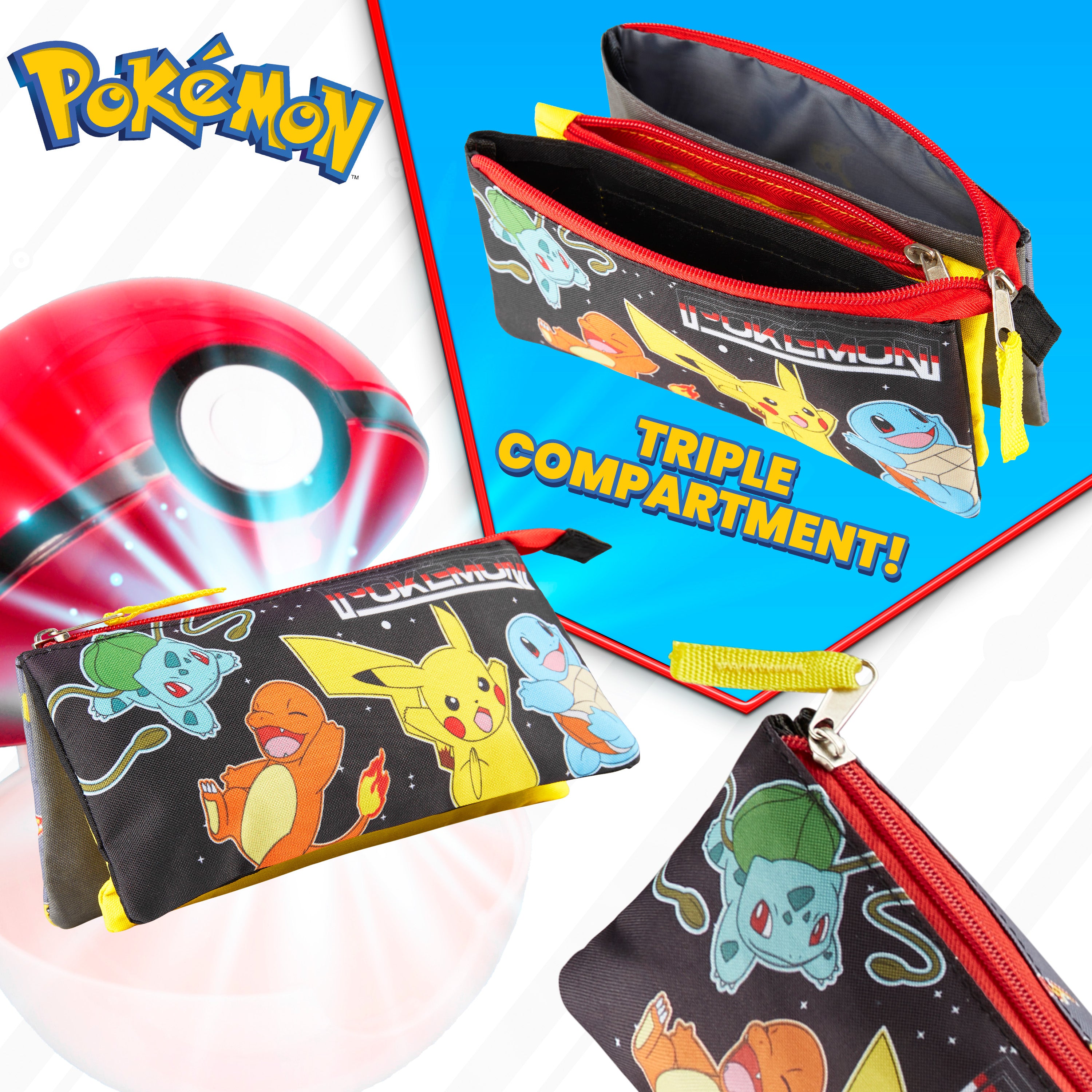 pok-mon-trousse-pikachu-triple-compartiment-enfant-rentr-e image 4