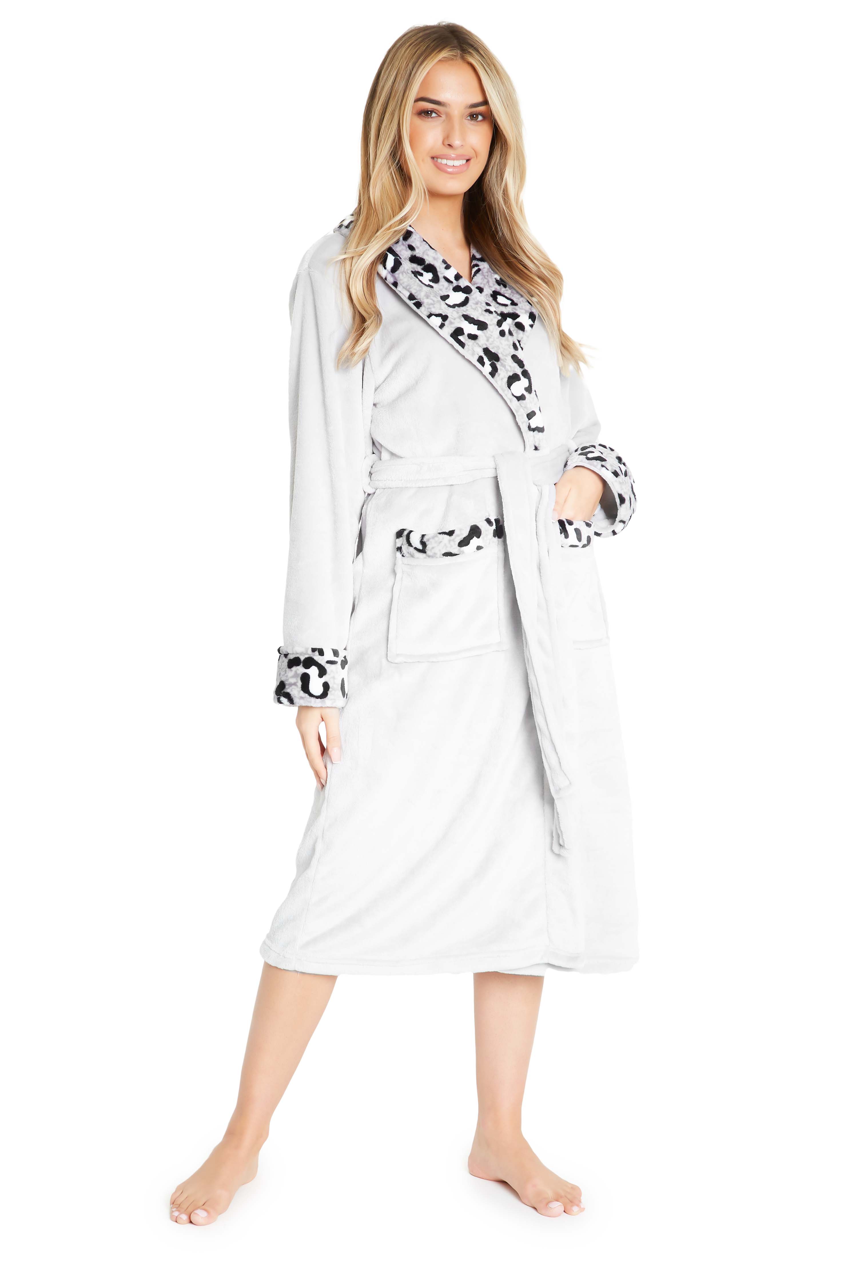 citycomfort-peignoir-femme-polaire-gris-ceinture-poches image 8