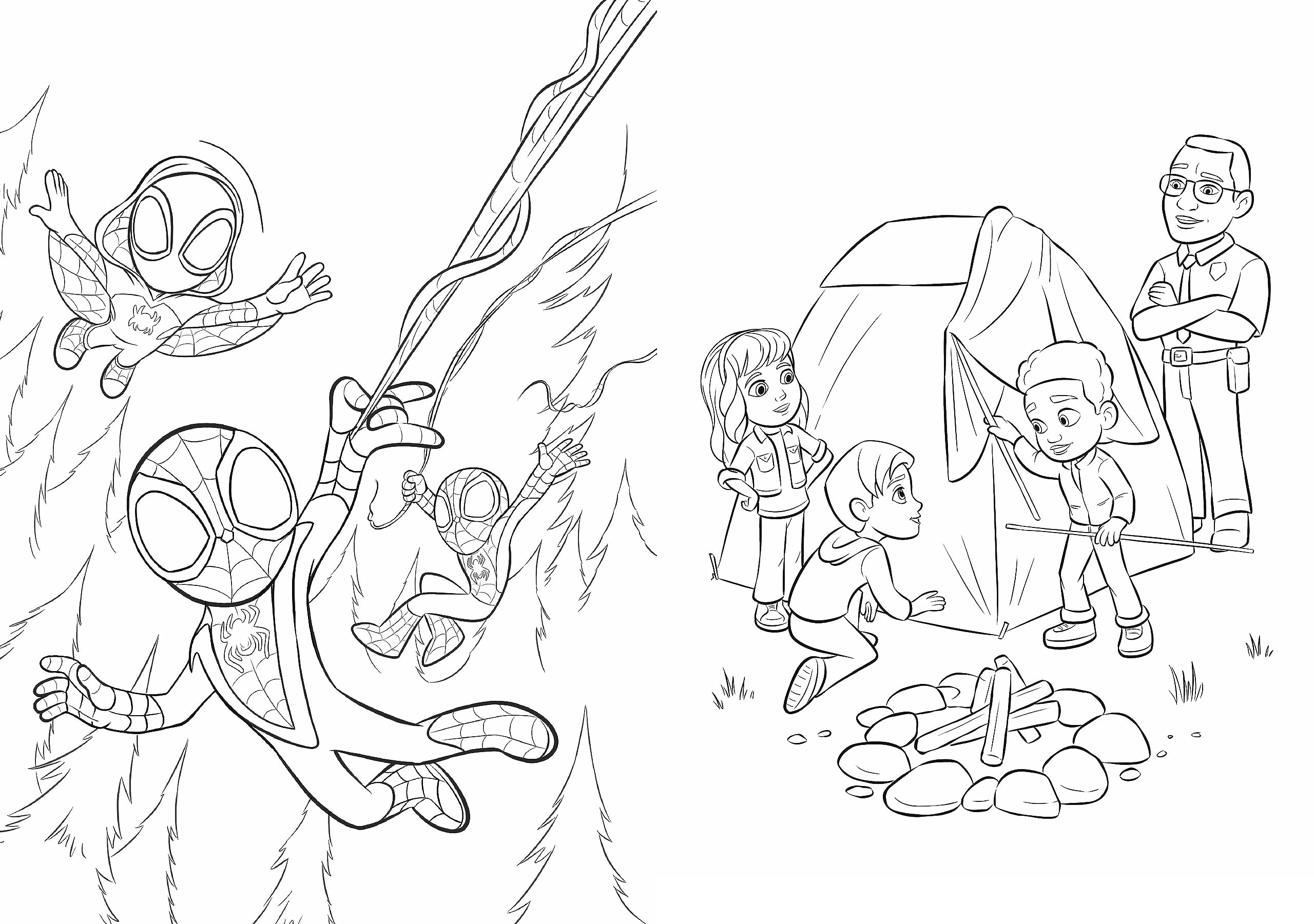 spidey-et-ses-amis-coloriages-avec-stickers-livre-marvel image 3