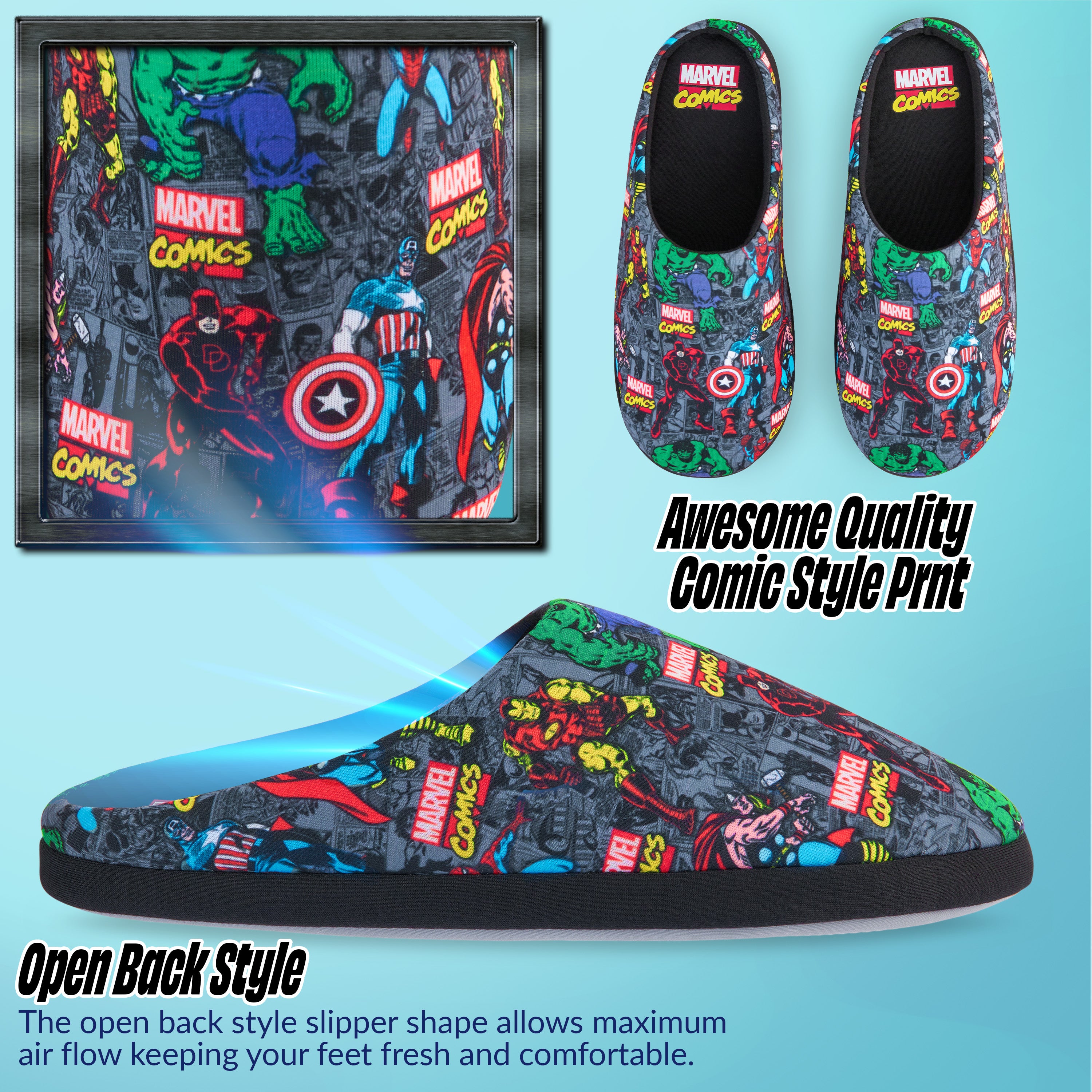 get-trend-men-marvel-avengers-mules-homme-multicolore image 2