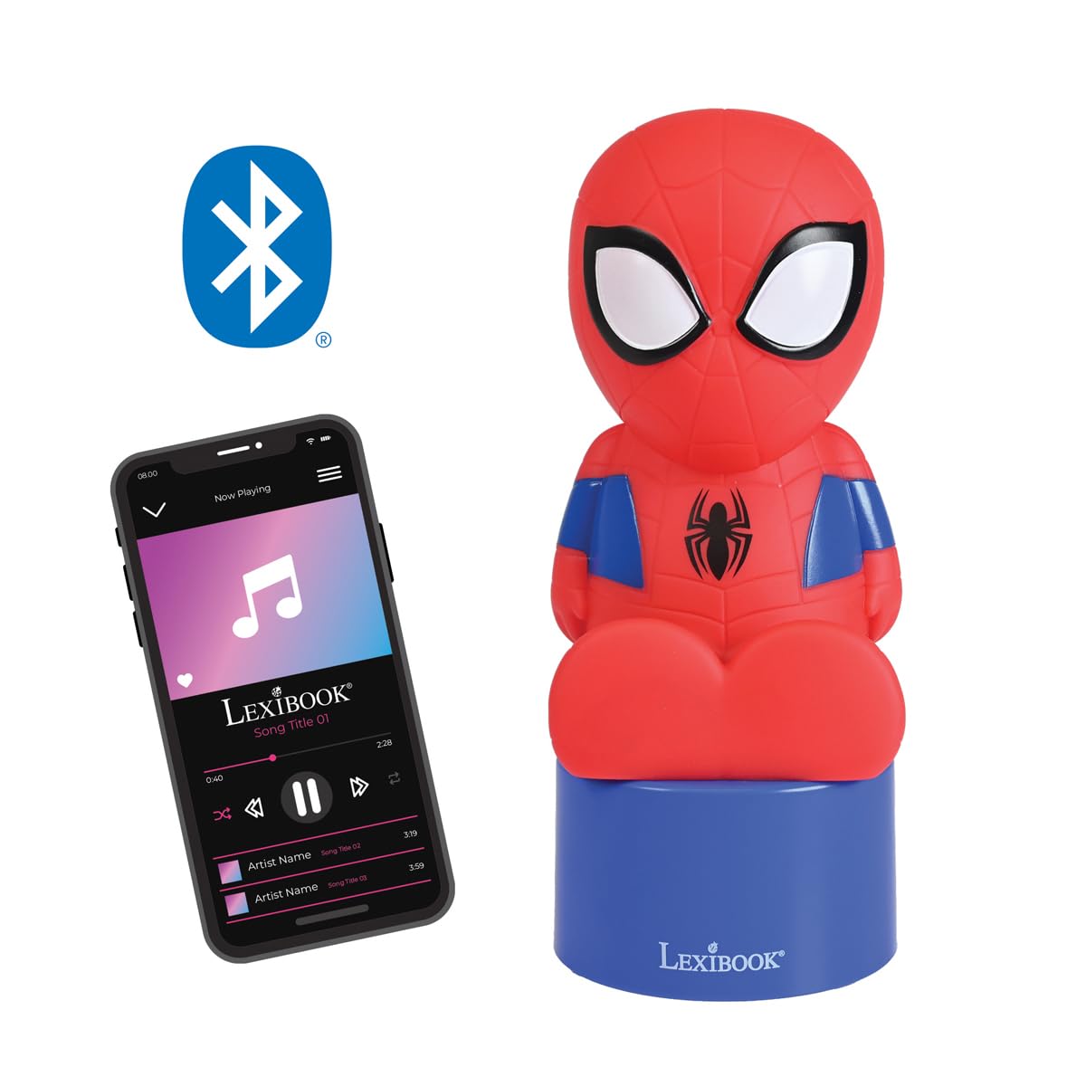 lexibook-spider-man-ns02sp-veilleuse-enceinte-bluetooth-enfant image 6