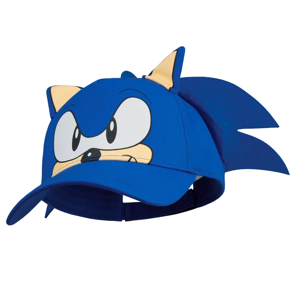 sonic-casquette-gar-on-3d-bleue-coton-r-glable-taille-unique image 1