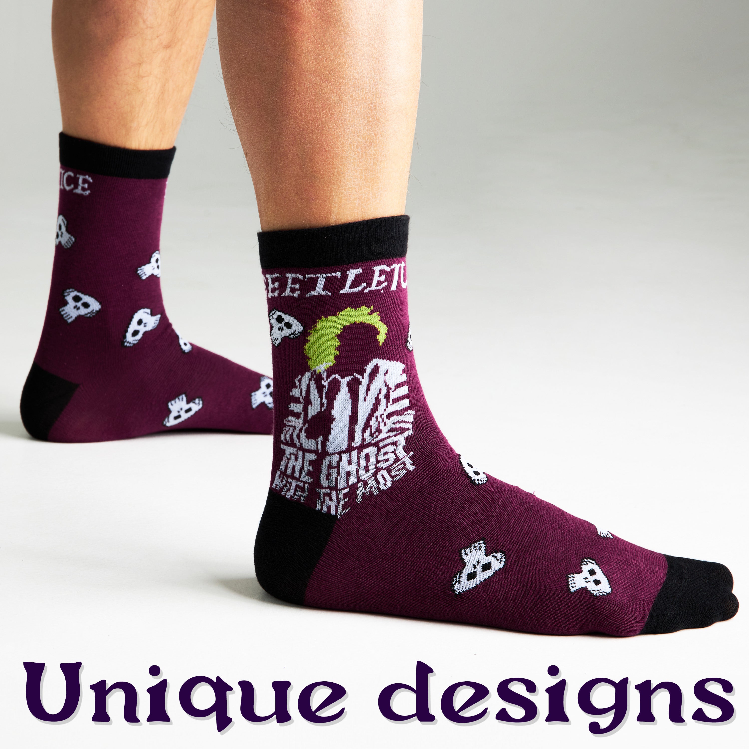 get-trend-beetlejuice-chaussettes-homme-mi-mollet-lot-de-5-coton image 2