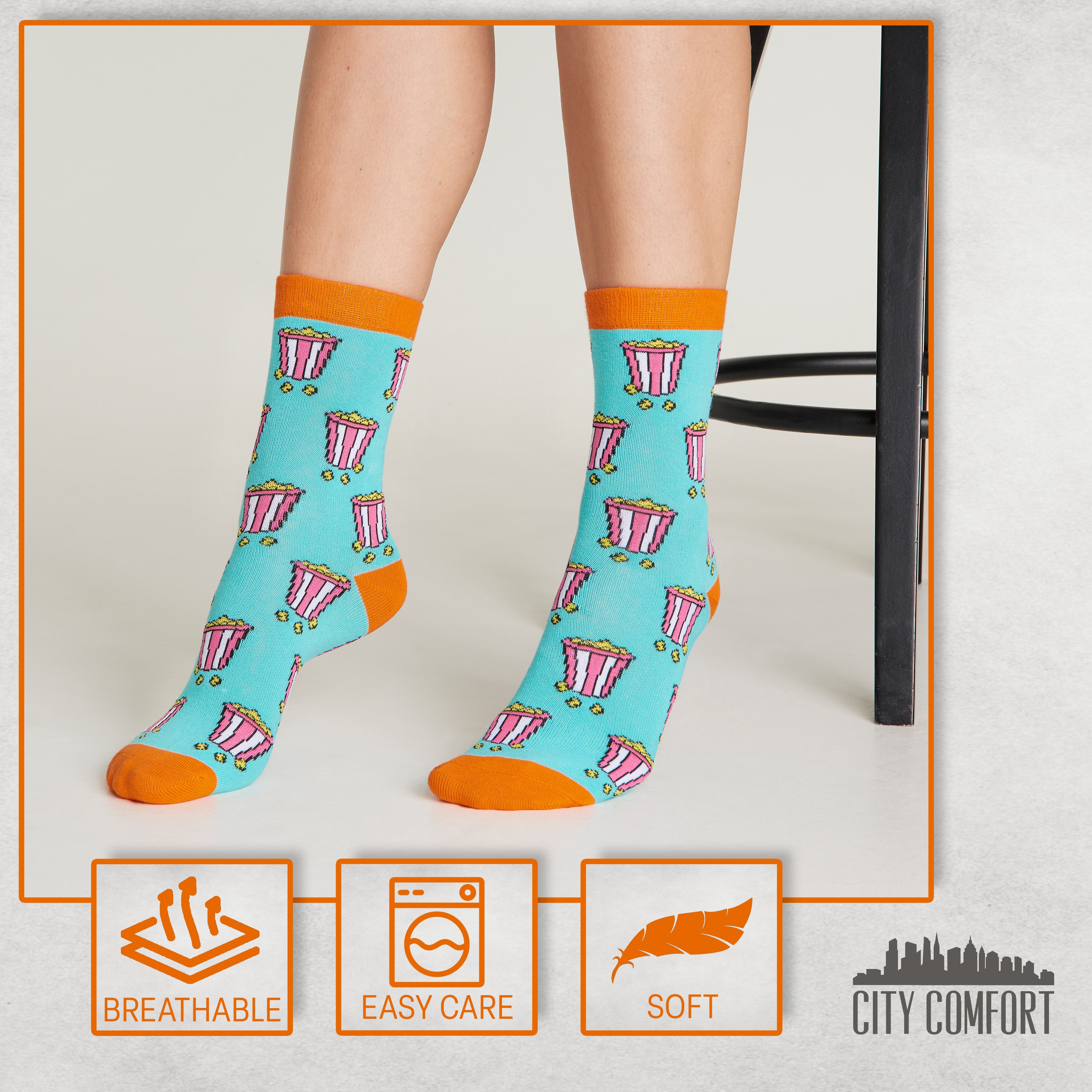 get-trend-citycomfort-chaussettes-femme-5-paires-couleurs-vives image 7
