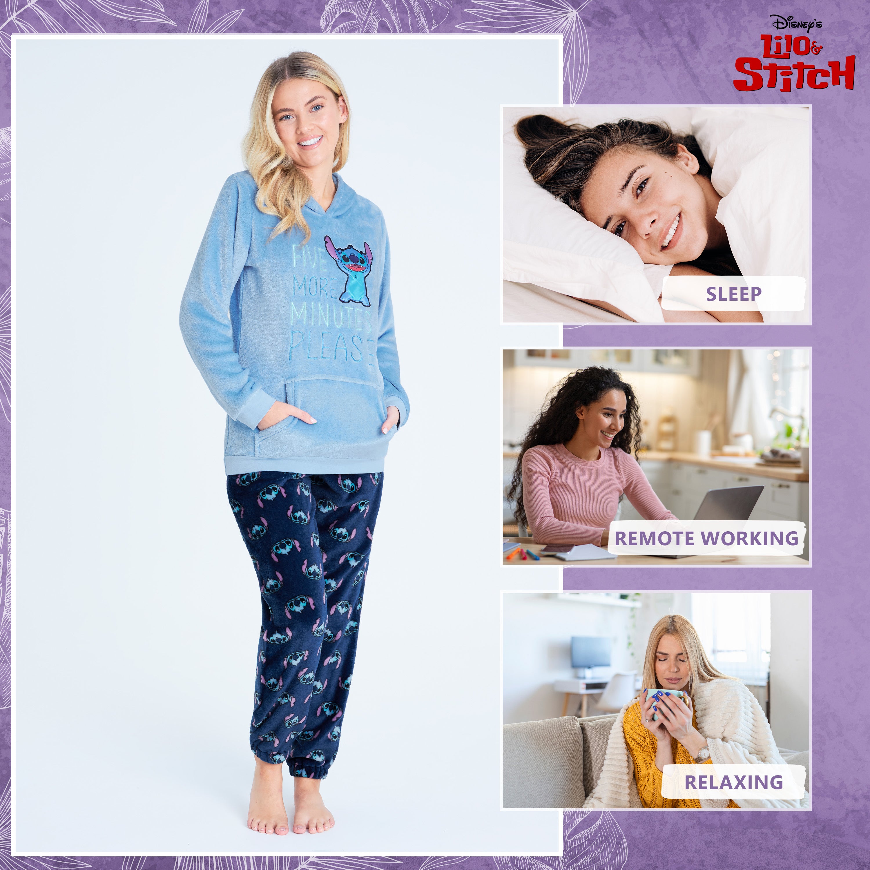 disney-pyjama-pilou-femme-bourriquet-capuche-s image 5
