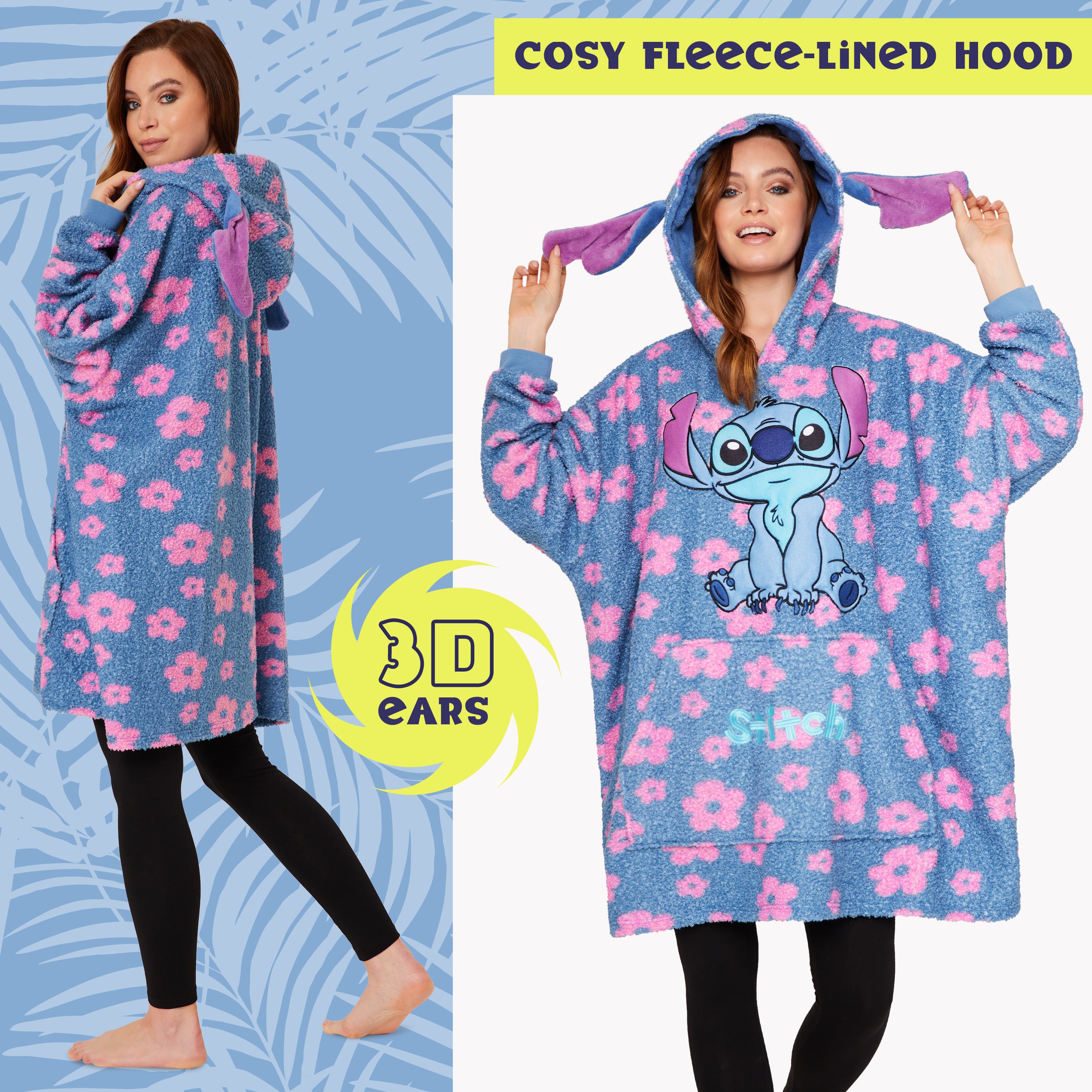 get-trend-women-disney-stitch-sweat-plaid-femme-floral-polaire image 5