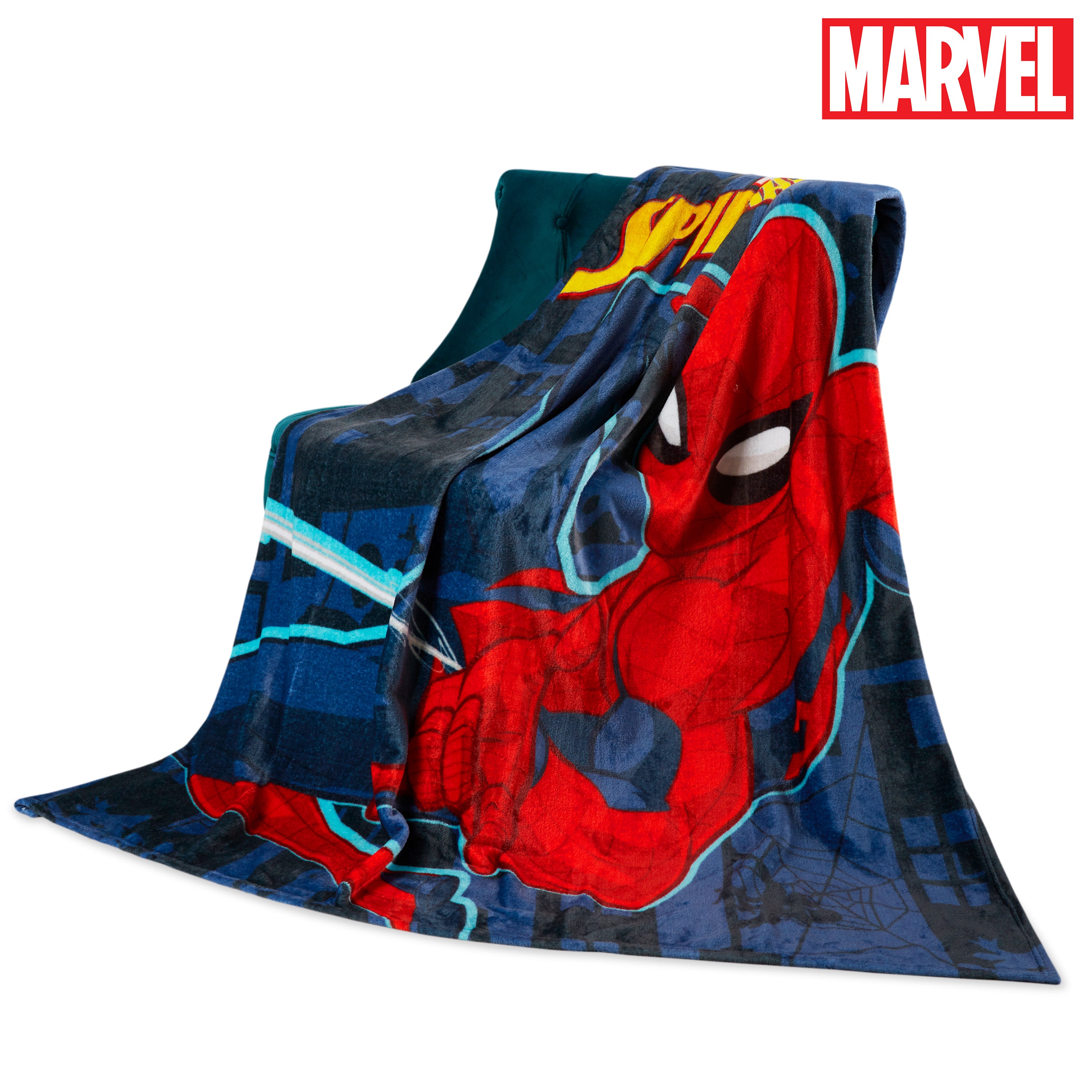 marvel-spiderman-plaid-polaire-bleu-150x130-doux image 3