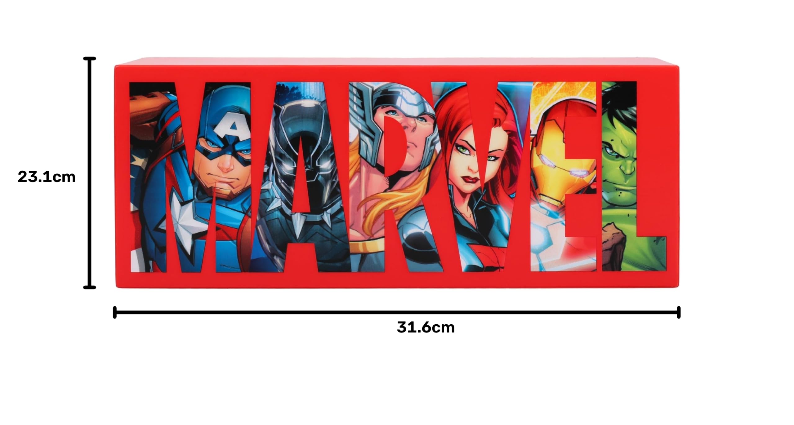 marvel-avengers-lampe-logo-lumineux-usb-piles-30-cm image 5