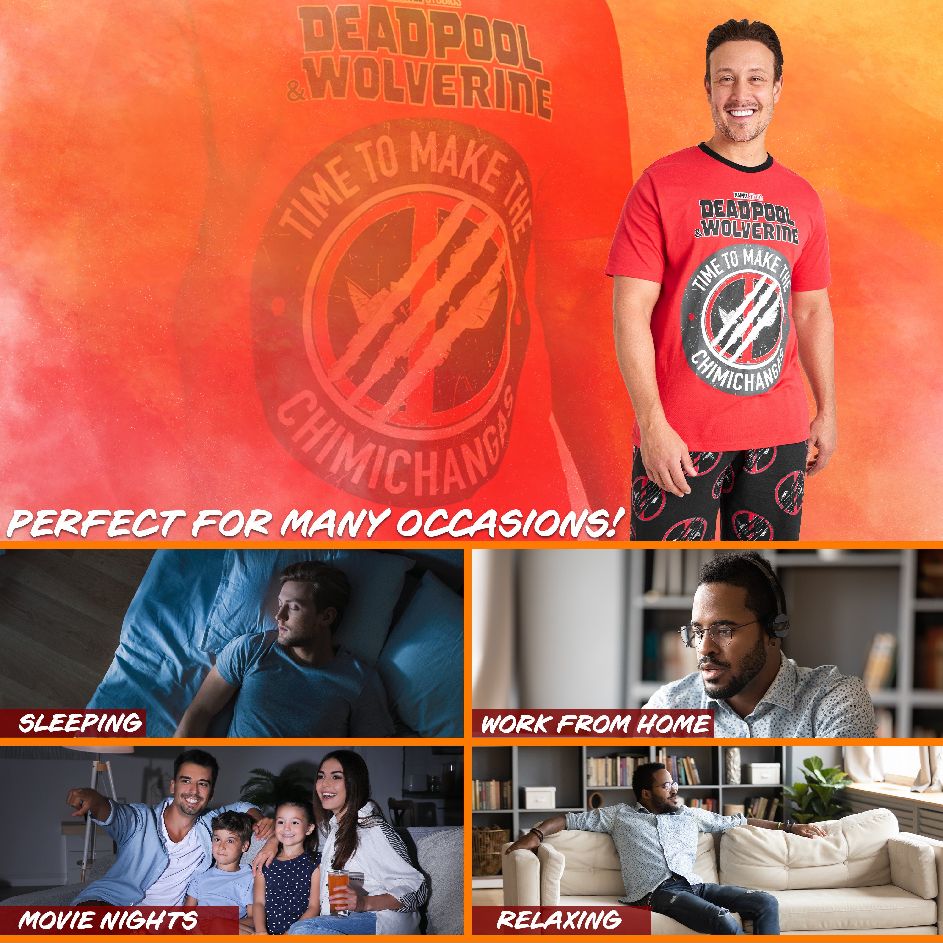 marvel-deadpool-wolverine-pyjama-homme-taille-l image 4
