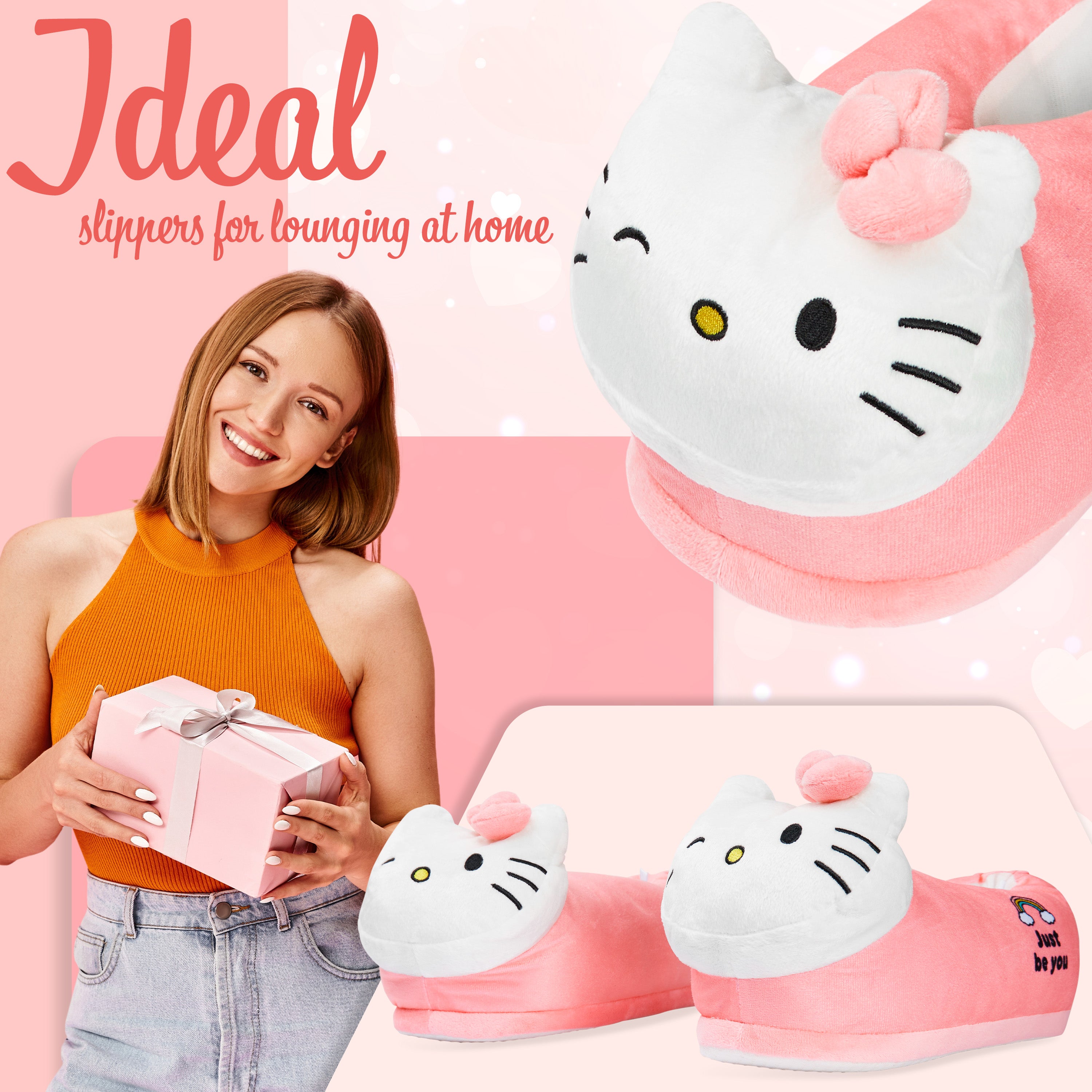 hello-kitty-pantoufles-femme-3d-peluche-antid-rapantes-pointure-4-5 image 3