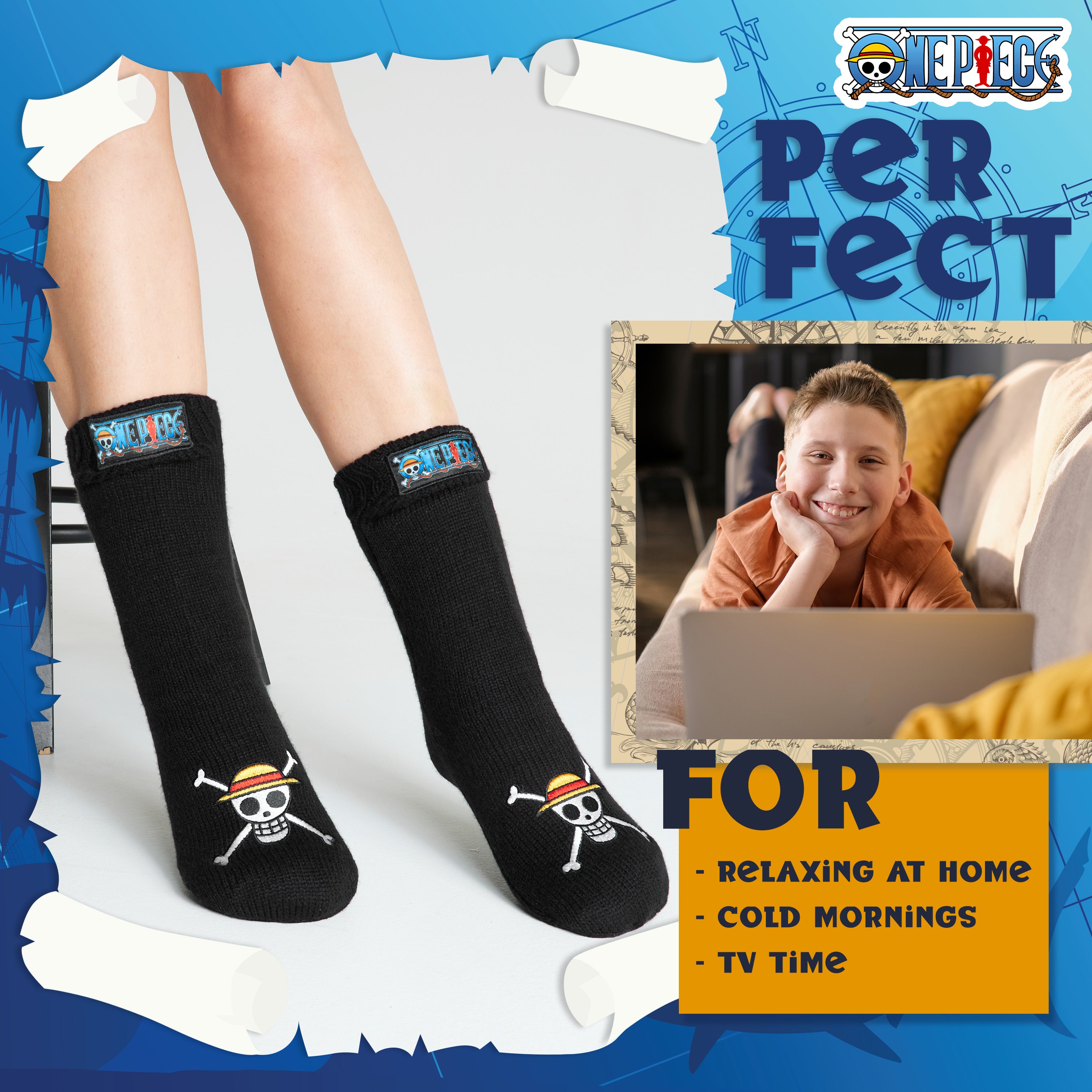 one-piece-chaussettes-pilou-ado-sherpa-taille-3-7 image 3