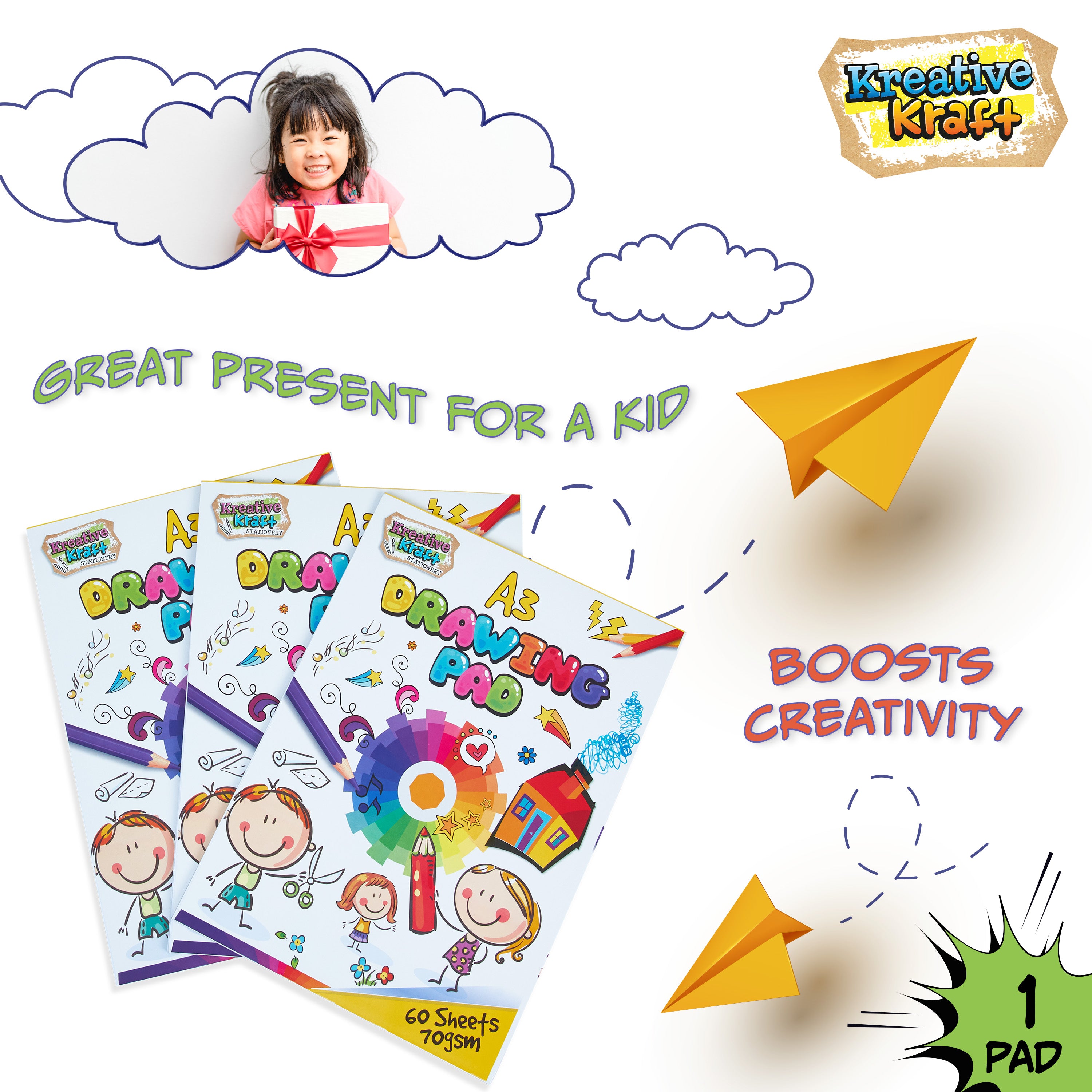 get-trend-arts-crafts-bloc-dessin-a3-enfant-70g-x1 image 2