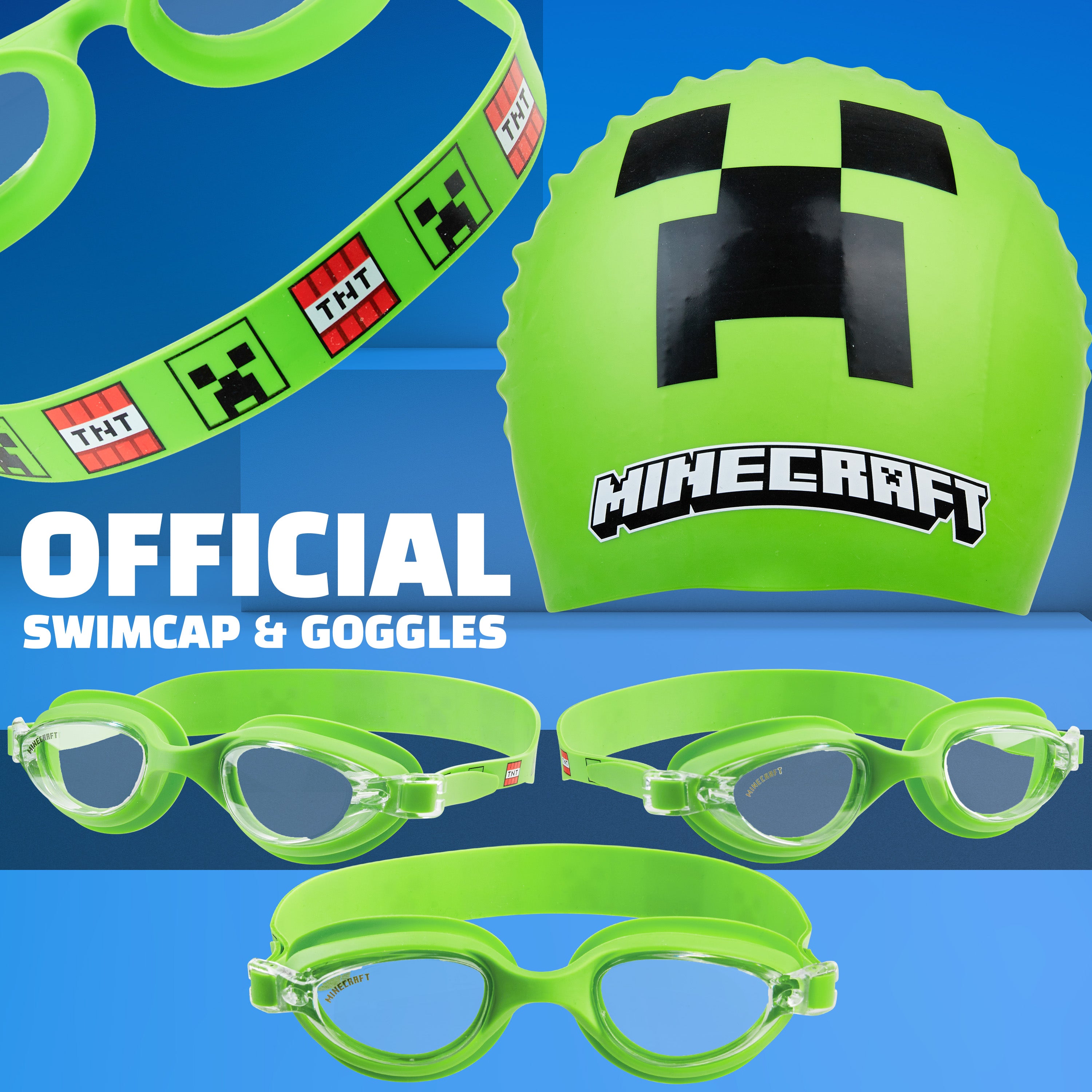 minecraft-kit-natation-enfant-lunettes-bonnet-anti-bu-e-uv image 2